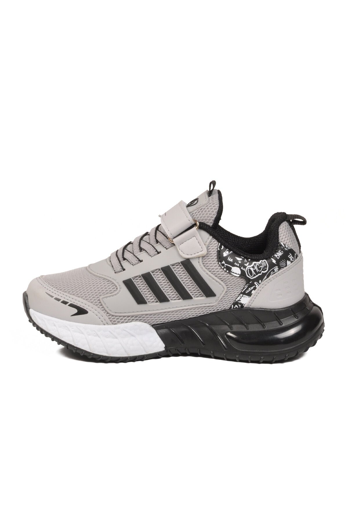Buz-Siyah  Rahat Taban Çocuk Spor Ayakkabı 748 F