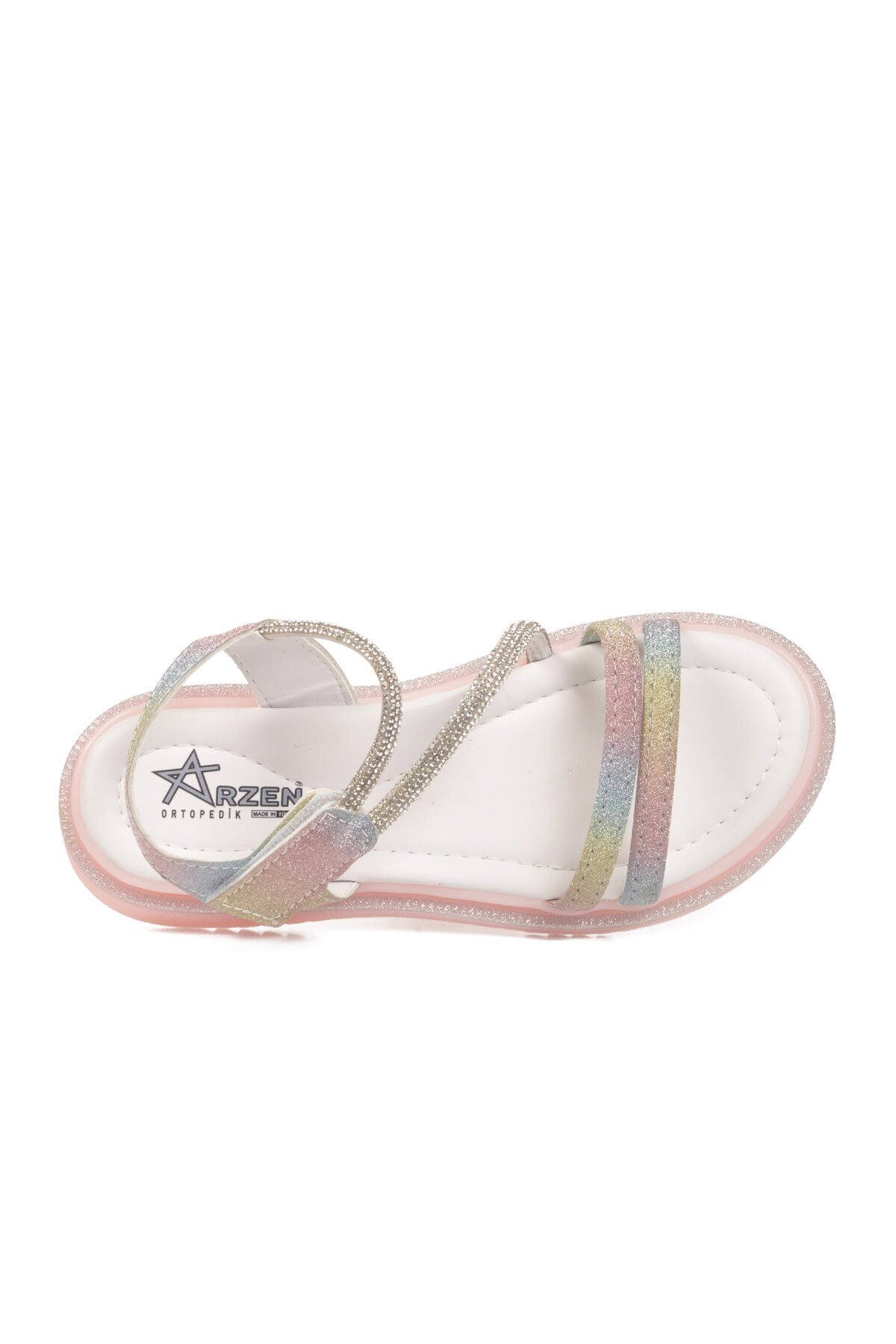 Gökkuşağı Ortopedik Kız Çocuk Sandalet Arzen 26A94 F