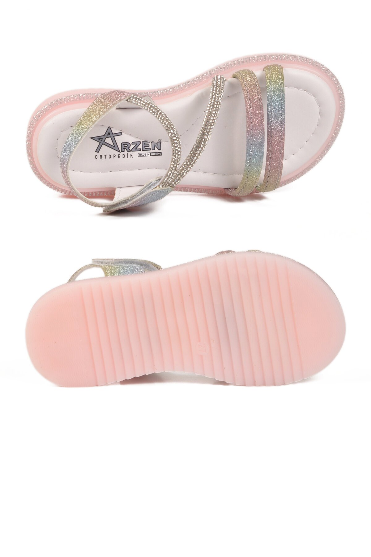 Gökkuşağı Hafif Ortopedik Taban Çocuk Sandalet 26A94 P