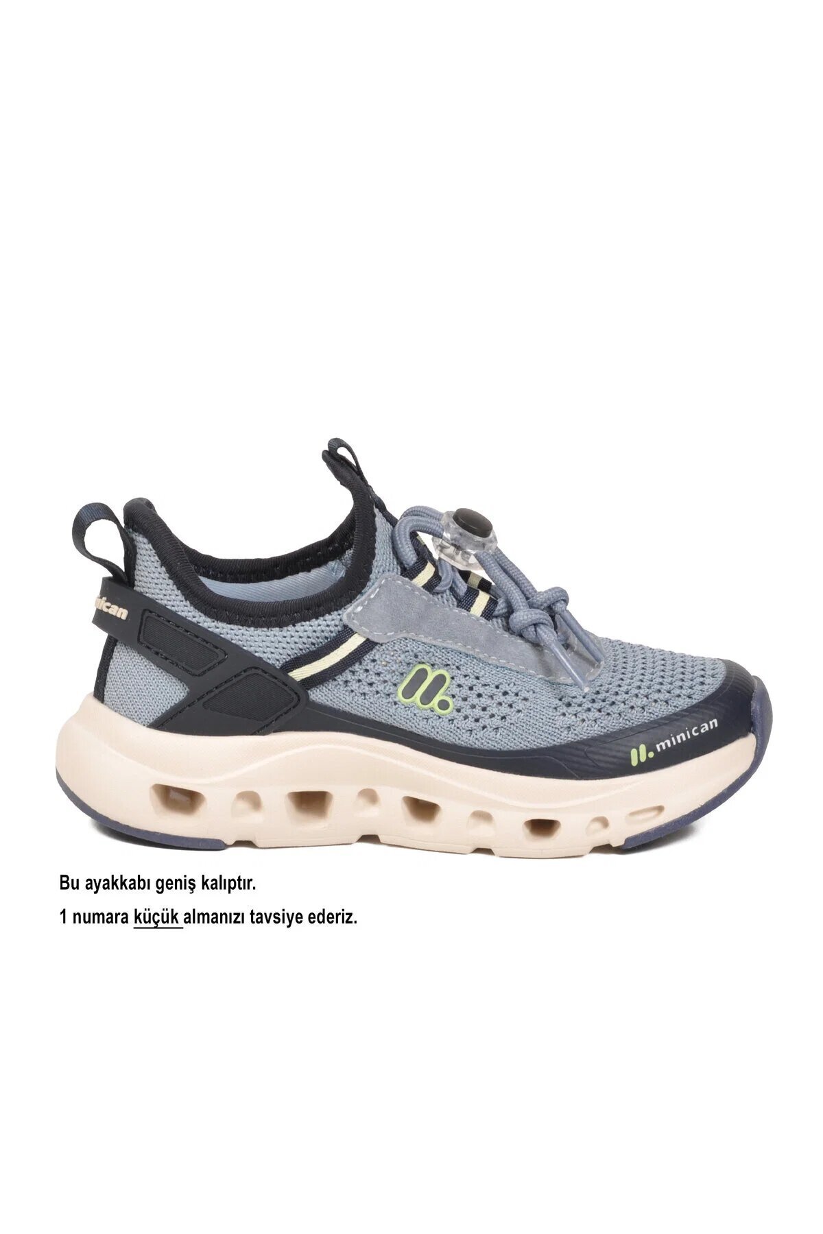 İndigo-Lacivert Tekstil Ortopedik Çocuk Spor Ayakkabı BXZ001 F Geniş Kalıp