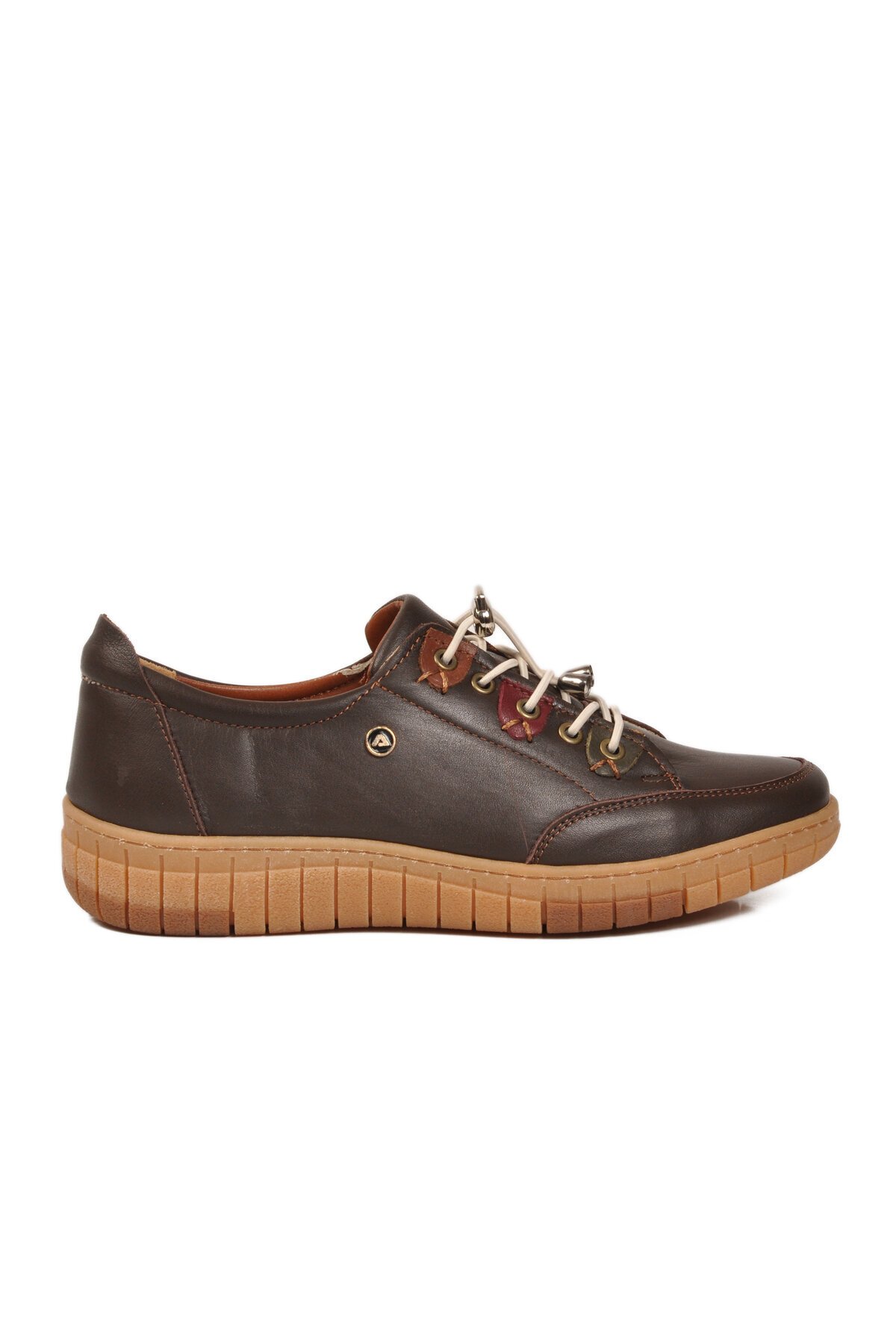 Kahve Hakiki Deri Ortopedik Taban Kadın Günlük Ayakkabı 401 Z