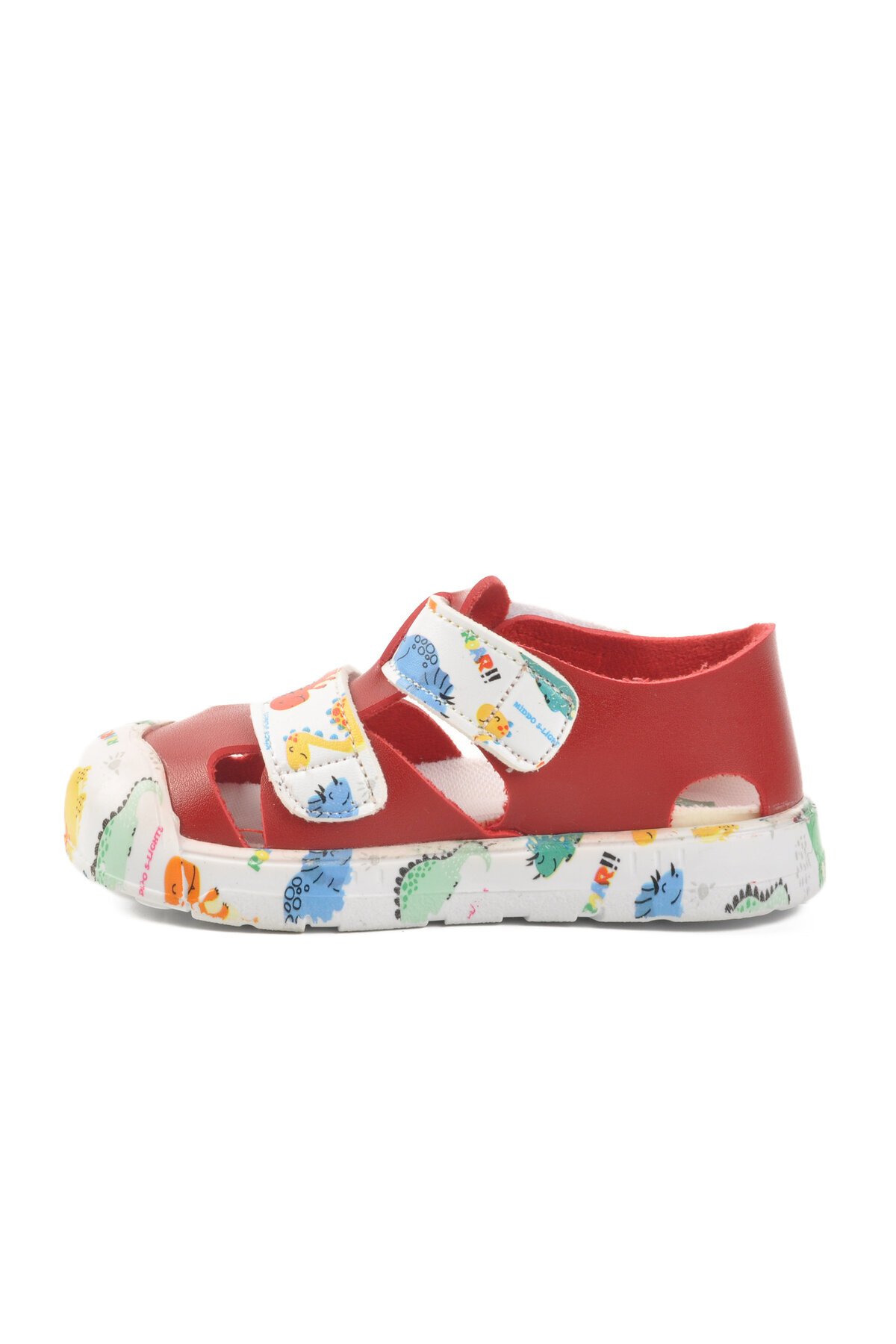 Kırmızı Cırtlı Unisex Çocuk Sandalet BN-1409 B