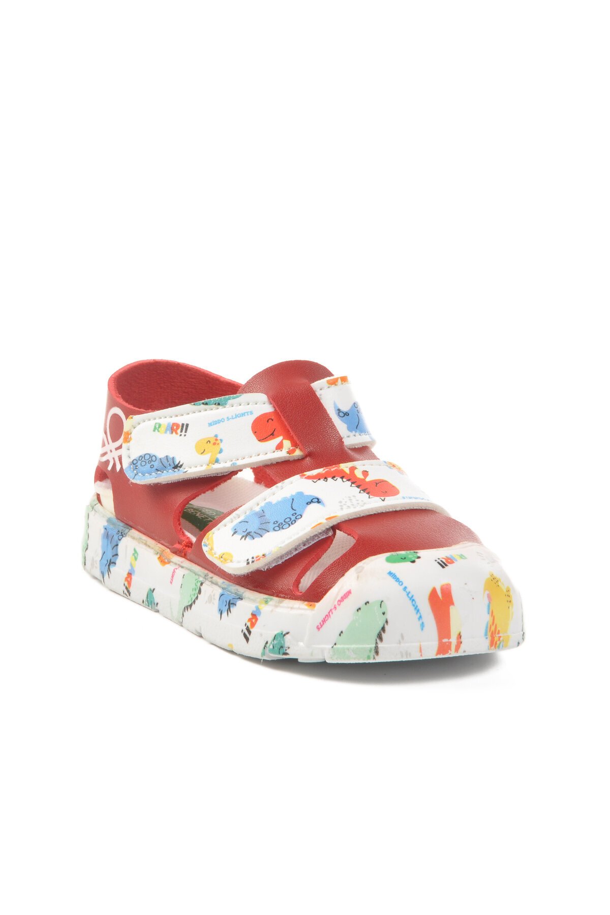 Kırmızı Cırtlı Unisex Çocuk Sandalet BN-1409 B