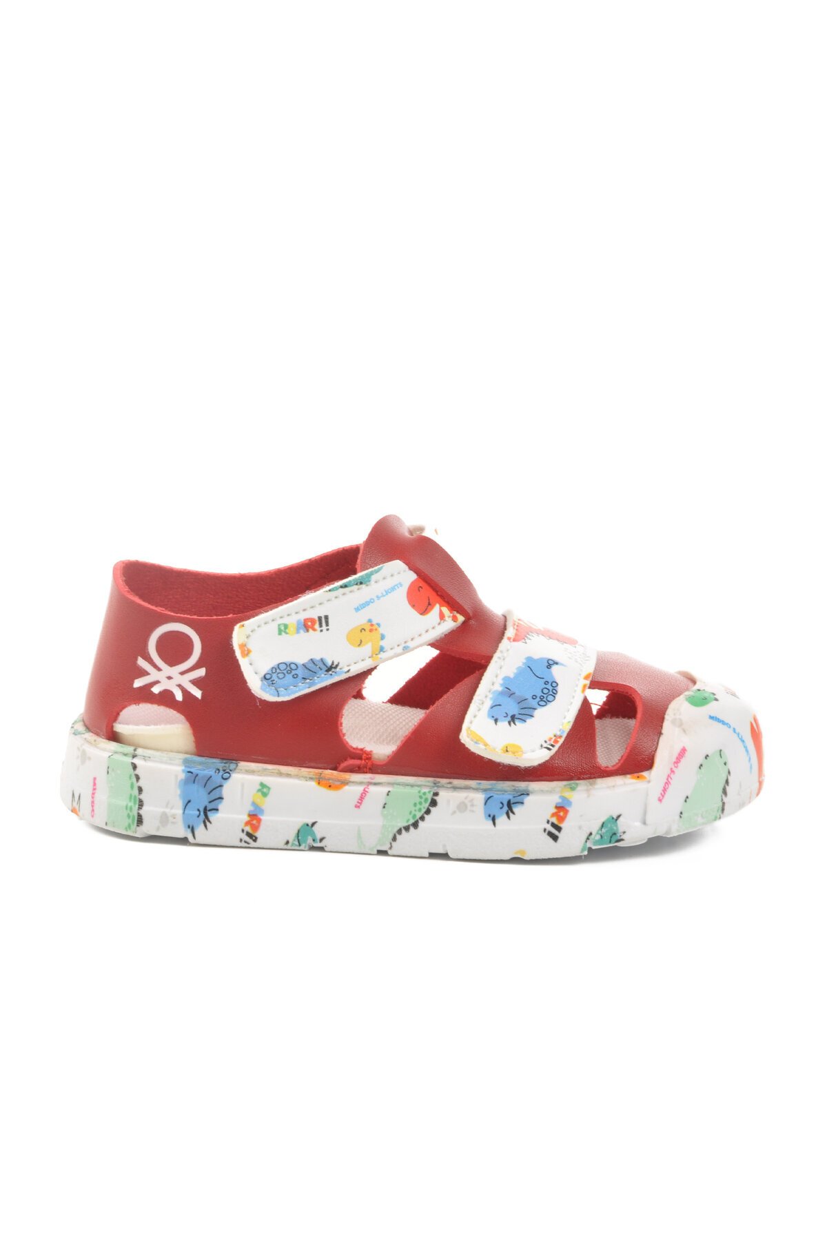 Kırmızı Cırtlı Unisex Çocuk Sandalet BN-1409 B