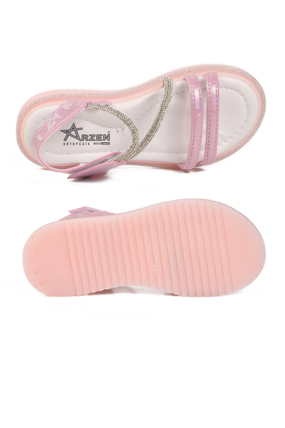 Pembe Ortopedik Kız Çocuk Sandalet Arzen 26A94 F