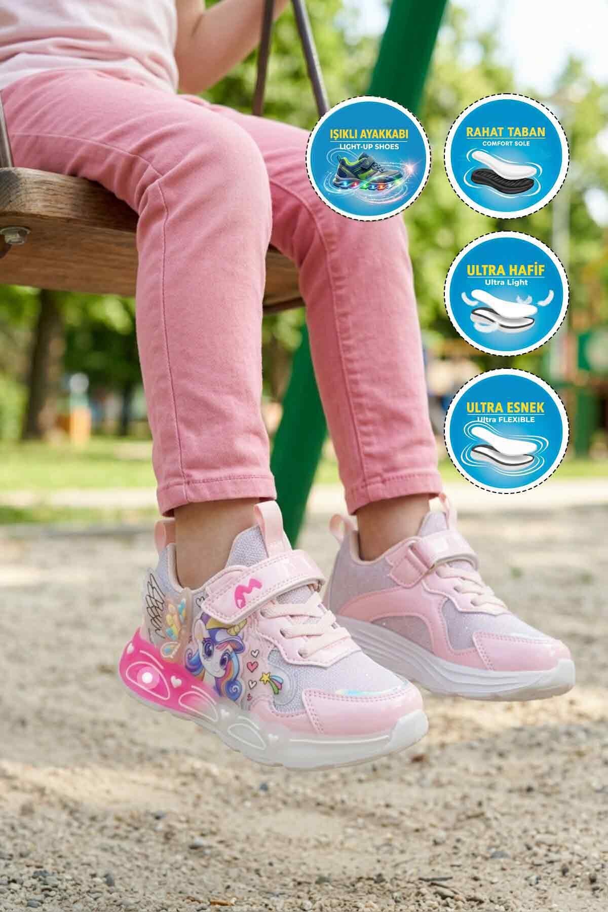 Pembe Hafif Kız Çocuk Spor Ayakkabı Marco Kids 26Y309 P