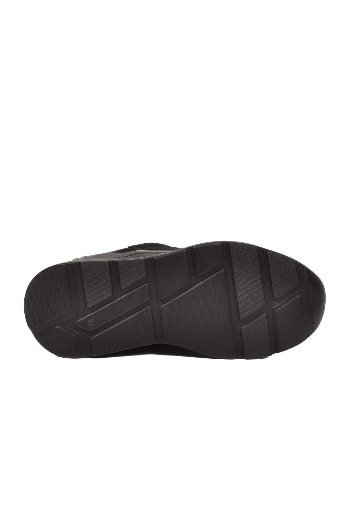 Siyah-Altın Polyester Karışımlı Kadın Spor Ayakkabı 051 (Y) G