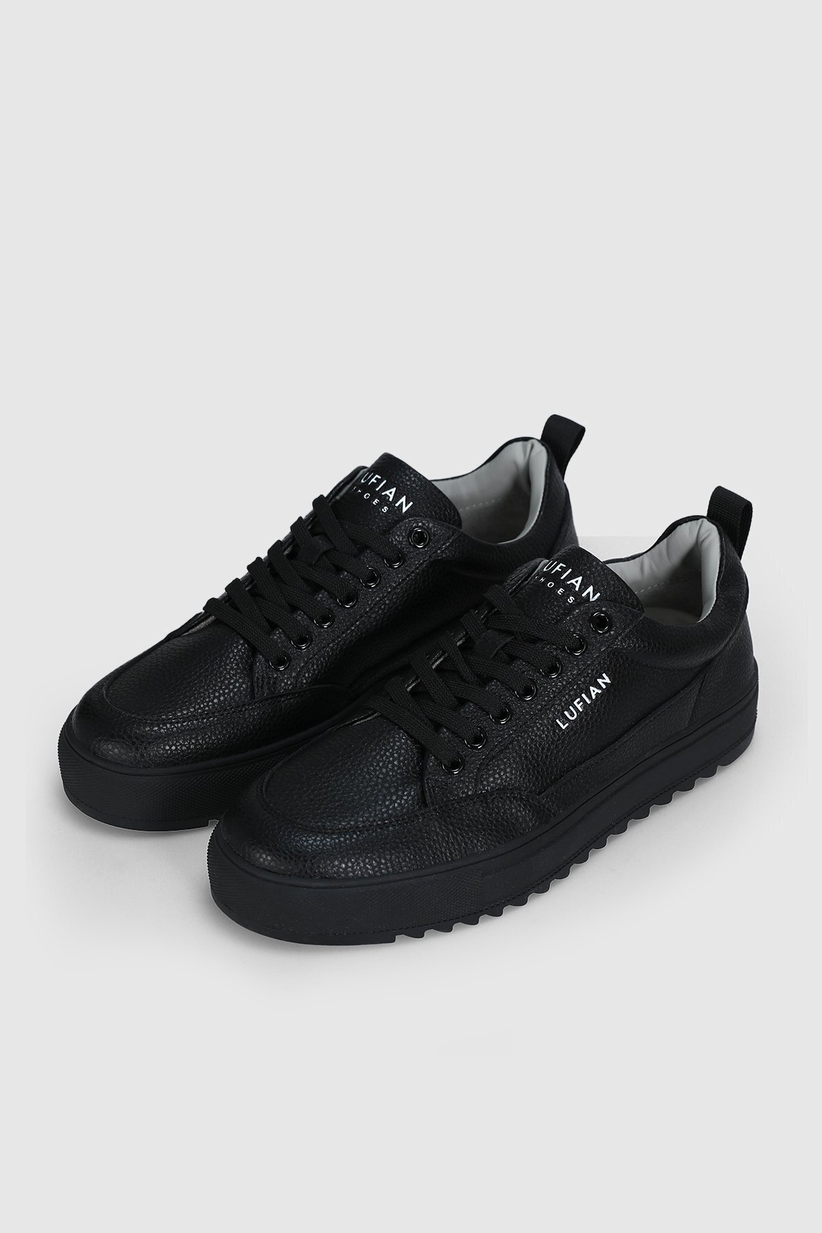 Siyah Hakiki Deri Erkek Sneaker Philip M
