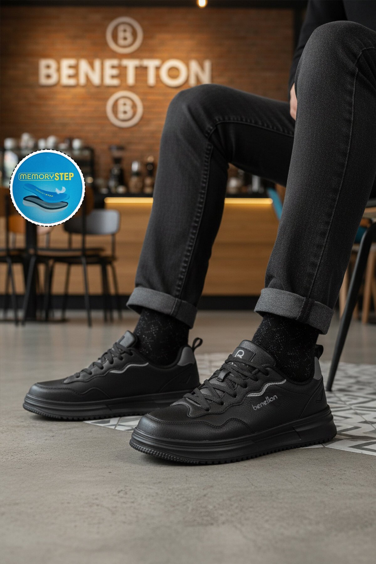 Siyah Hafif İthal Erkek Spor Ayakkabı BNI-11200 M