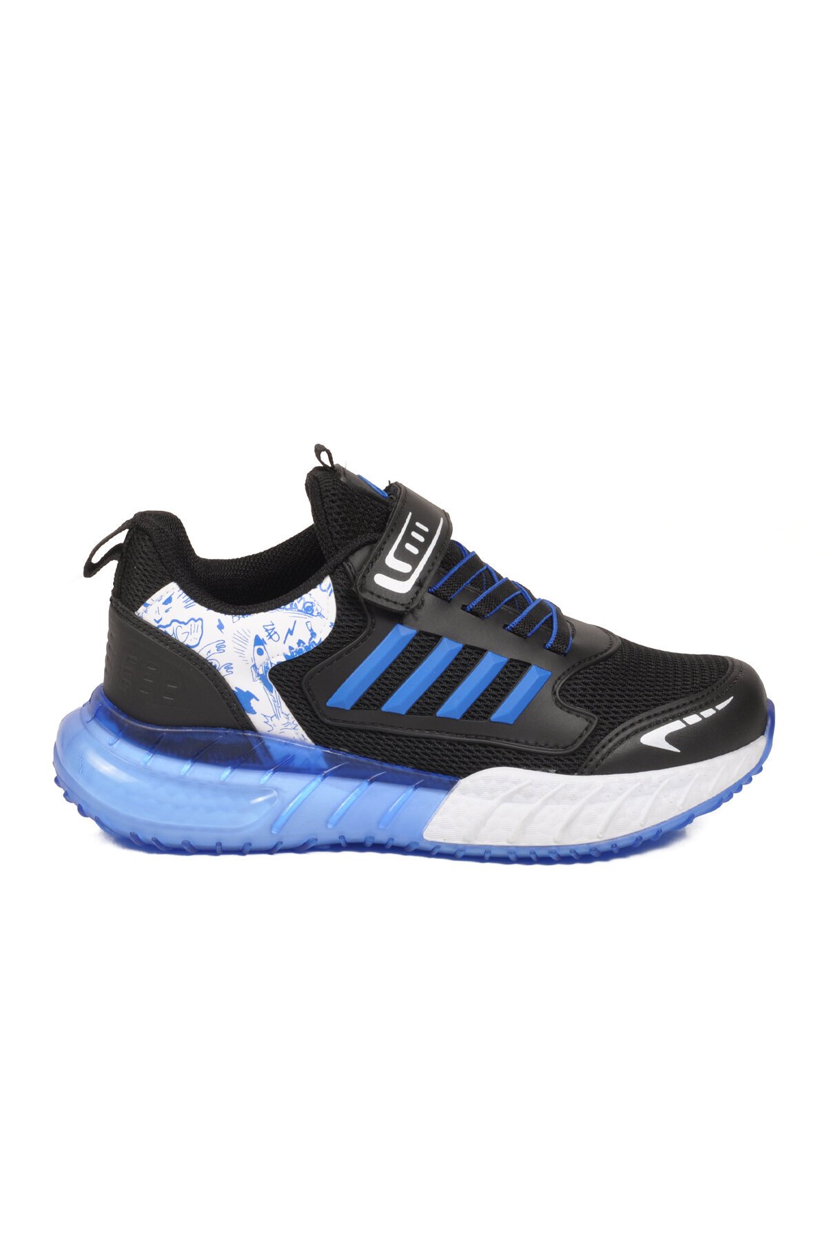 Siyah-Saks  Rahat Taban Çocuk Spor Ayakkabı 748 F