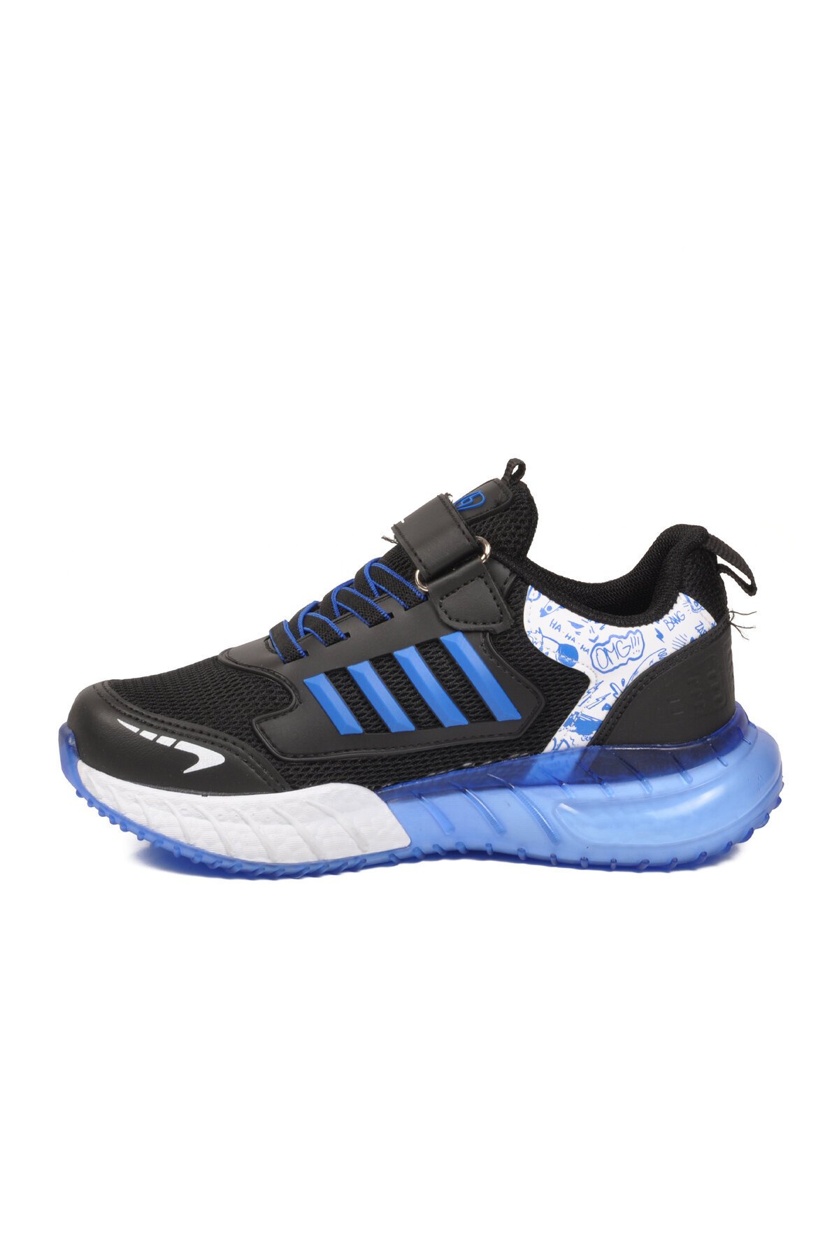 Siyah-Saks  Rahat Taban Çocuk Spor Ayakkabı 748 F