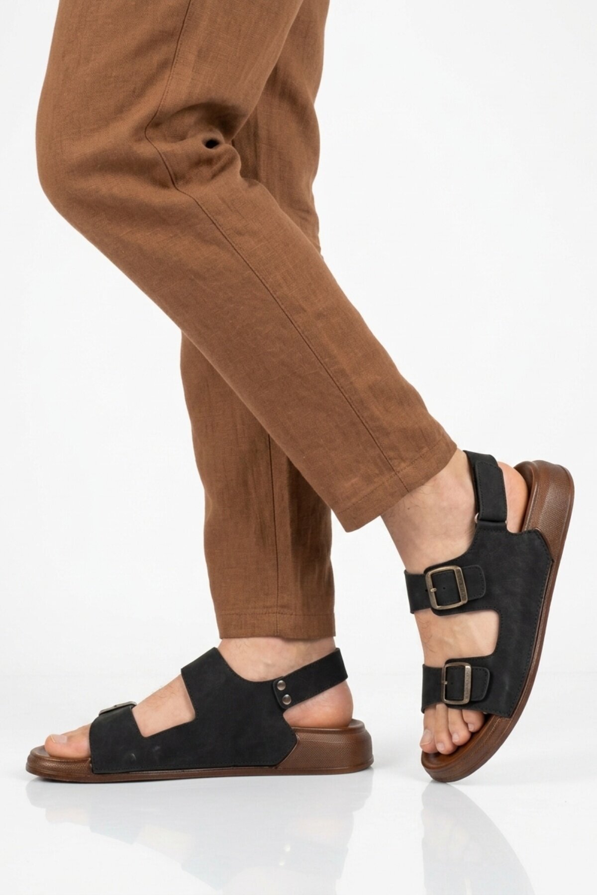 Siyah Hafif Erkek Sandalet PC-7924 M