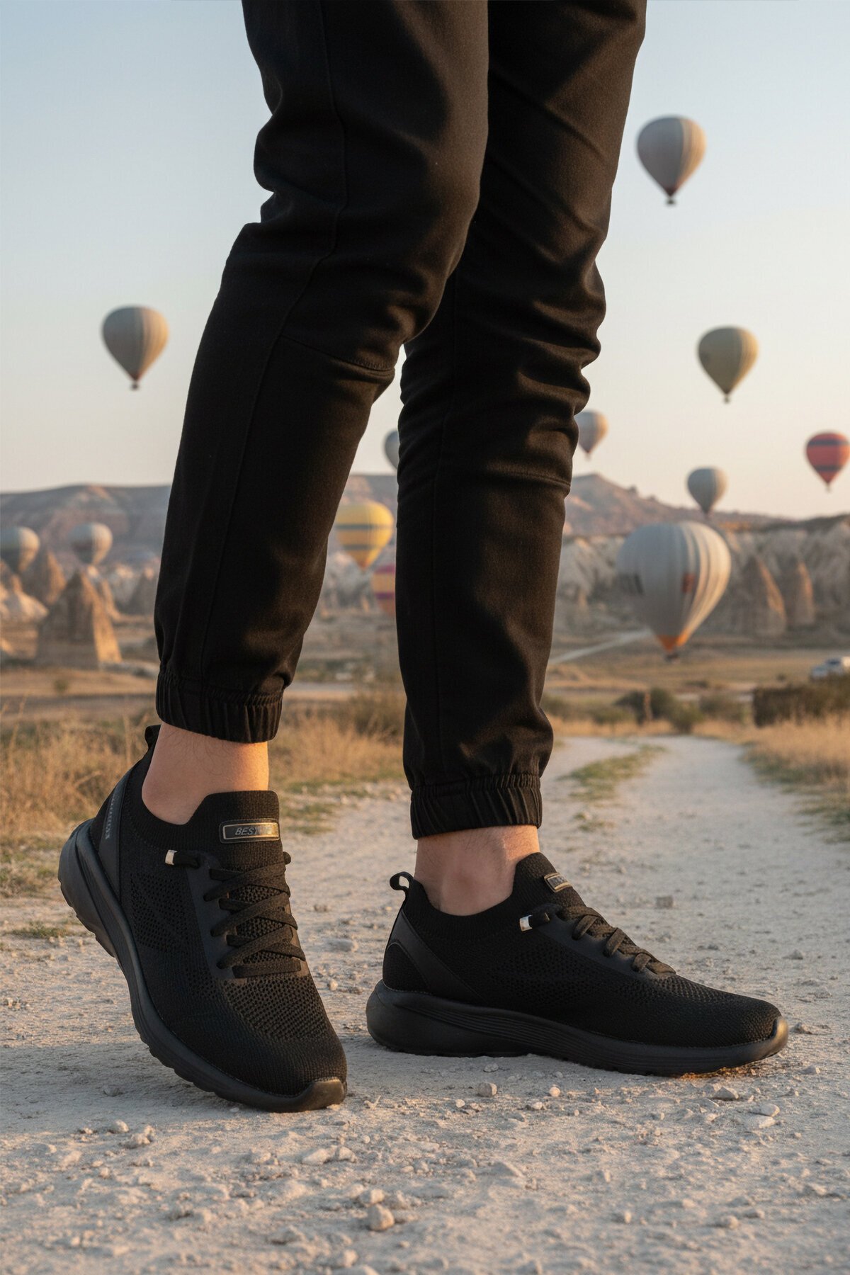 Siyah Tekstil Hafif  Erkek Spor Ayakkabı Bst-646 M