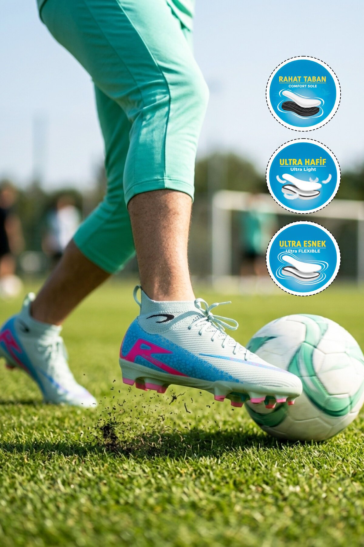 Su Yeşili-Mavi Hafif Unisex Krampon Laliga 610 G