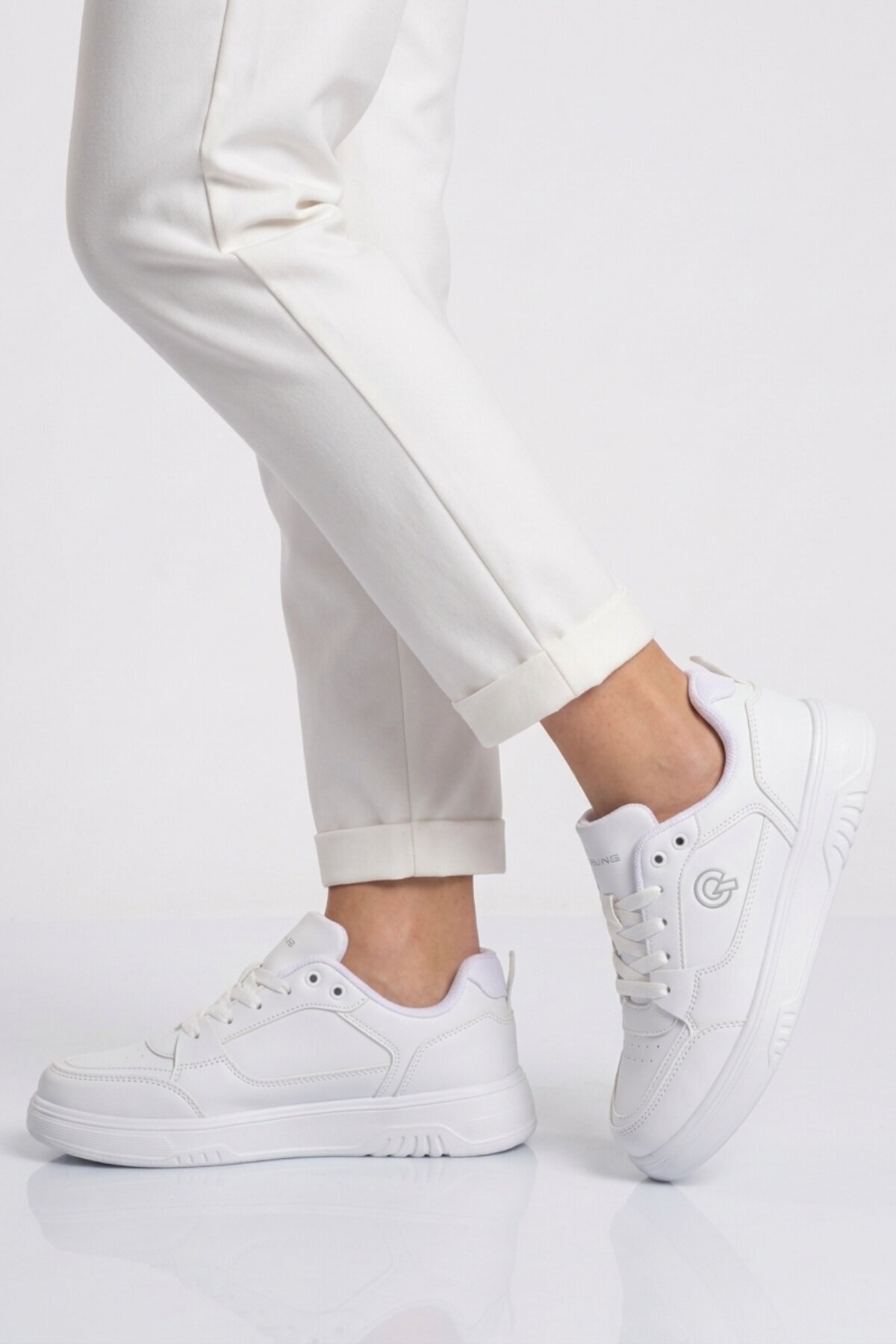 Beyaz-Beyaz Unisex Spor Ayakkabı BST-2081 G