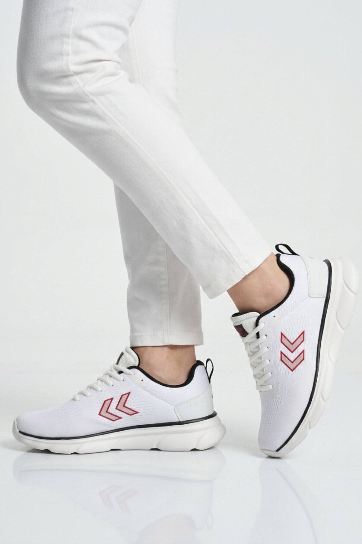 Beyaz-Siyah Hafif Rahat Esnek Unisex Spor Ayakkabı 900882 Degas II