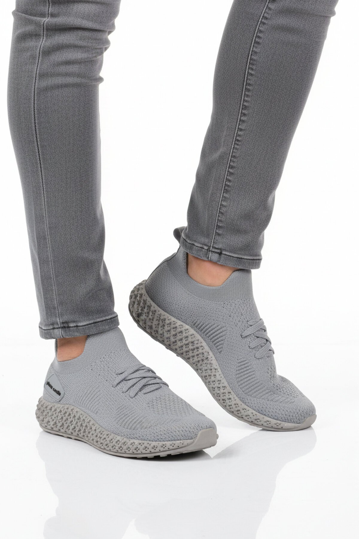 Gri Tekstil Hafif Hava Alabilir Unisex Spor Ayakkabı PC-32711 Z