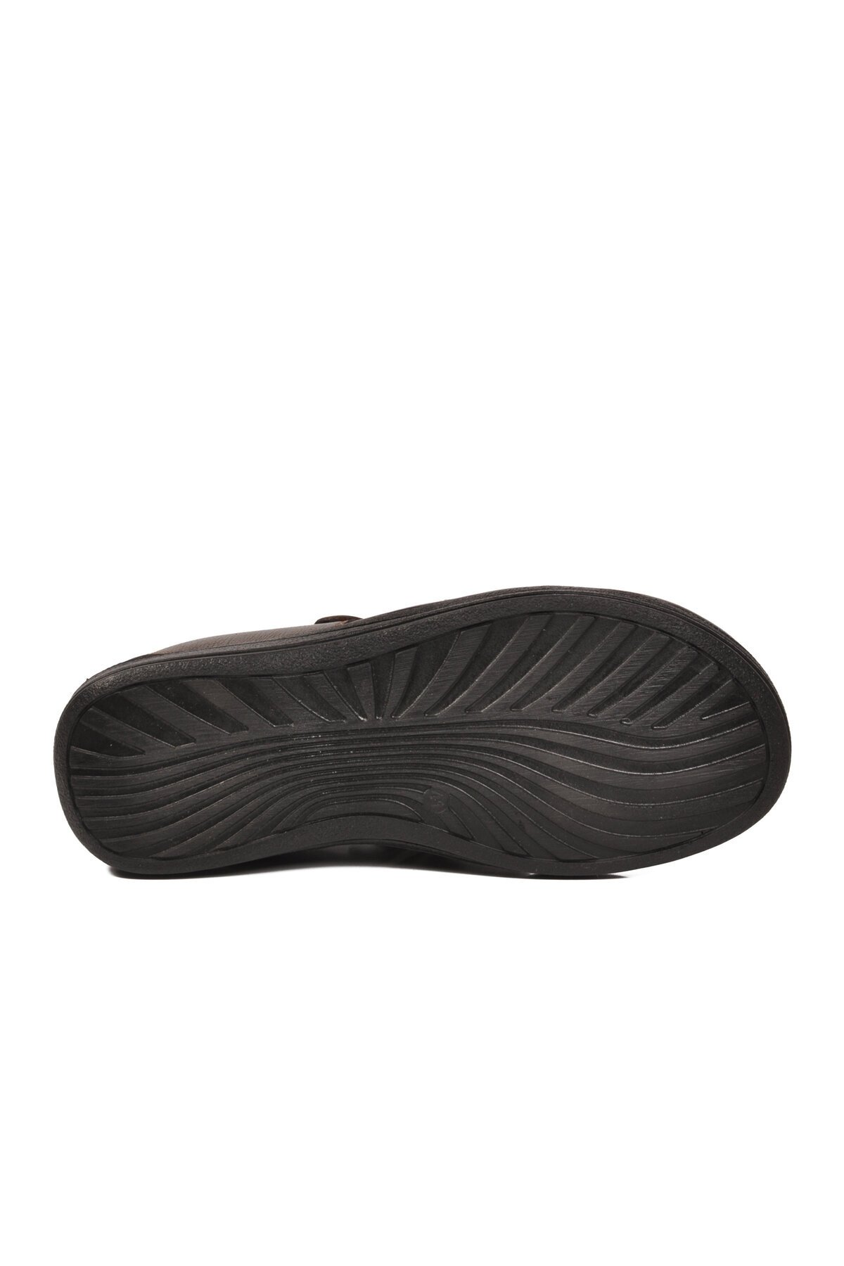 Kahve Hakiki Deri ComfortSole Taban Erkek Sandalet 8520 M