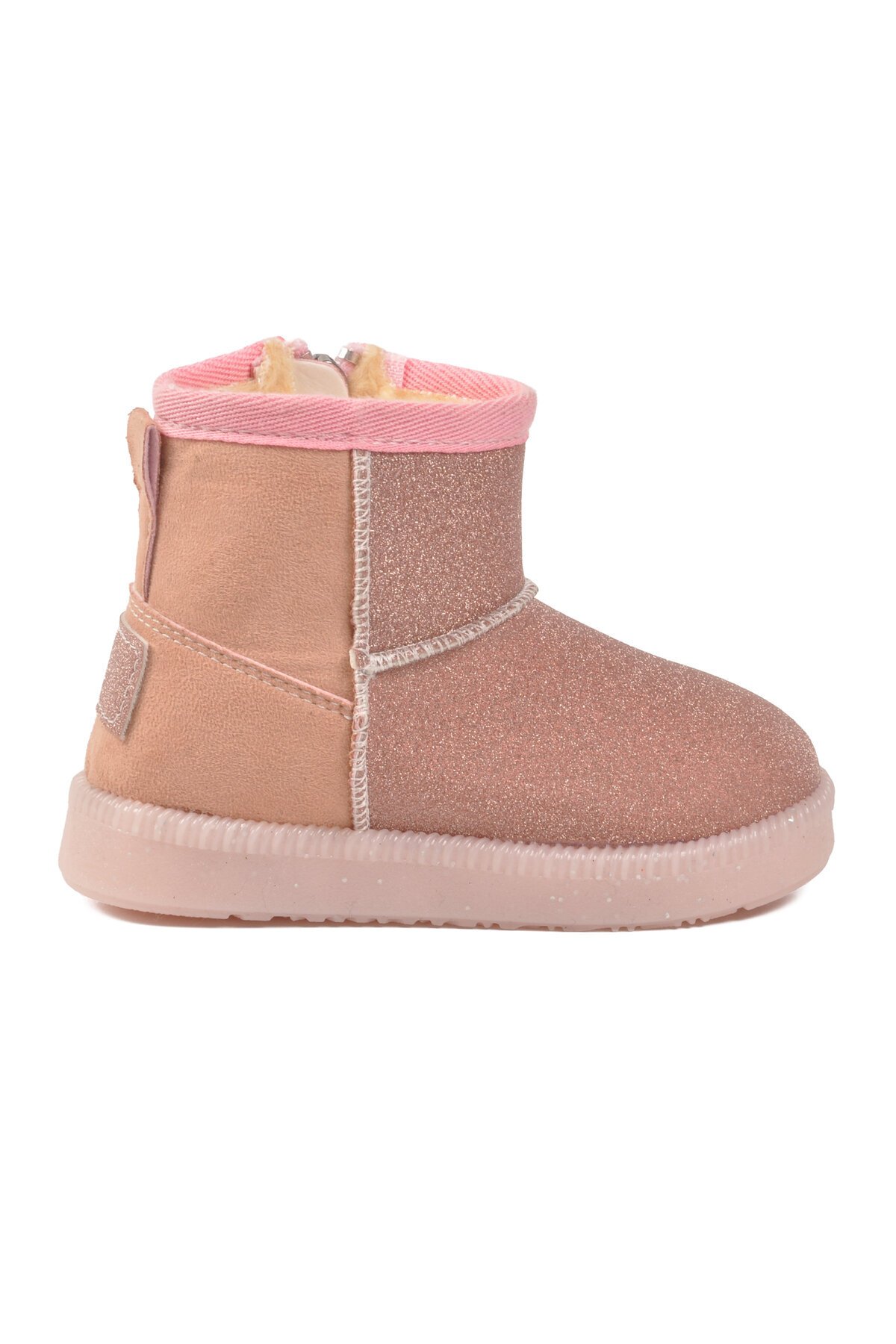 Pembe Simli İçi Kürklü Bebek Bot 1212 B