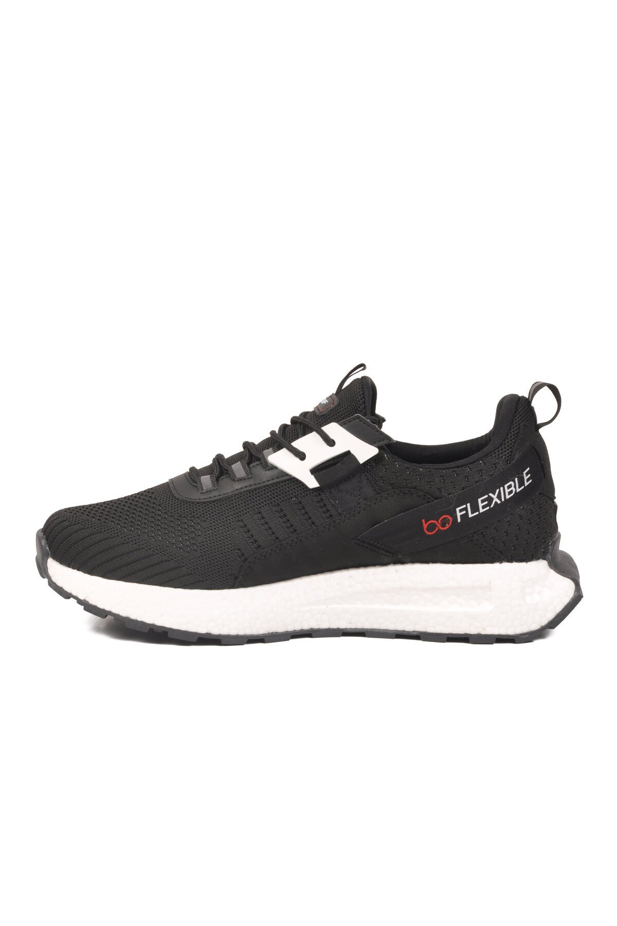 Siyah-Beyaz Hafif Erkek Fileli Spor Ayakkabı Bst-654 M