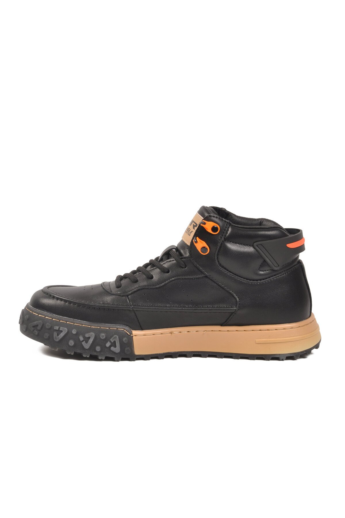 Siyah Hakiki Deri Erkek Bilek Boy Sneaker 152-18111 M