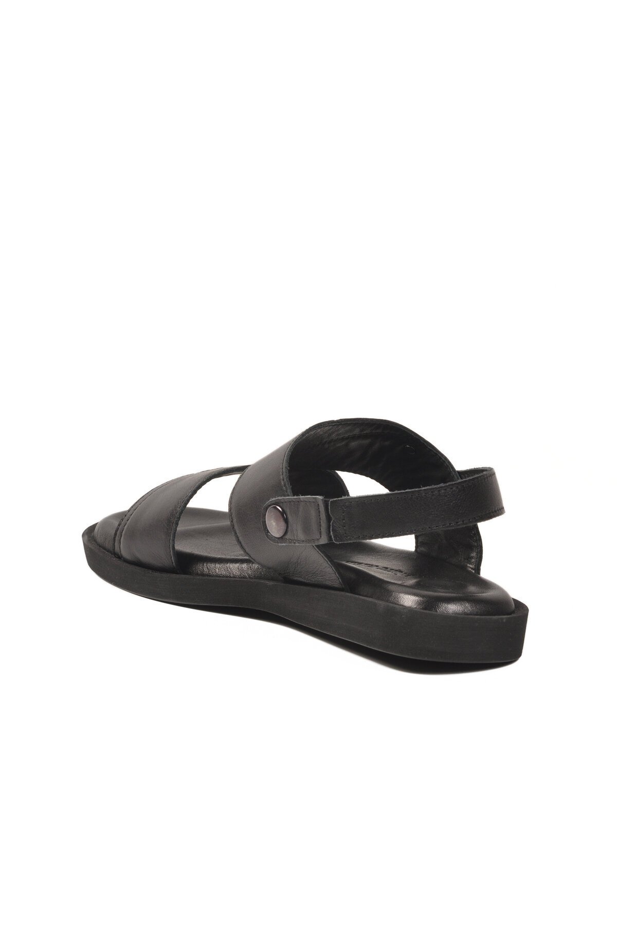 Siyah Hakiki Deri Erkek Sandalet PC-7315 M