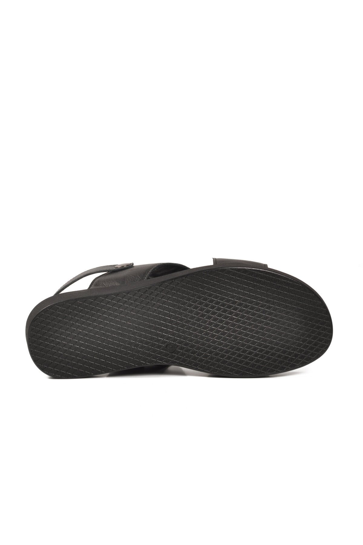 Siyah Hakiki Deri Erkek Sandalet PC-7315 M