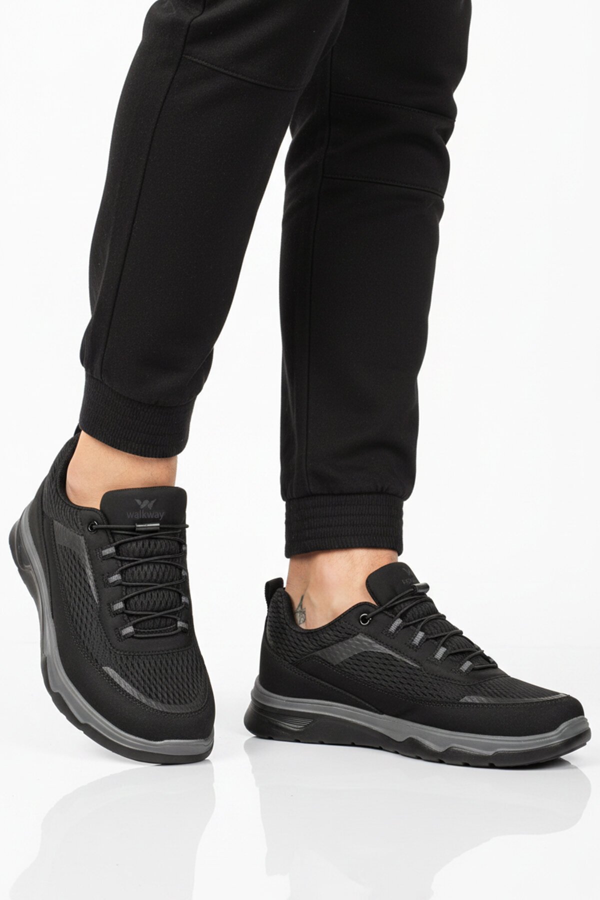 Siyah ComfortSole Taban Erkek Spor Ayakkabı Elvara 2074 M