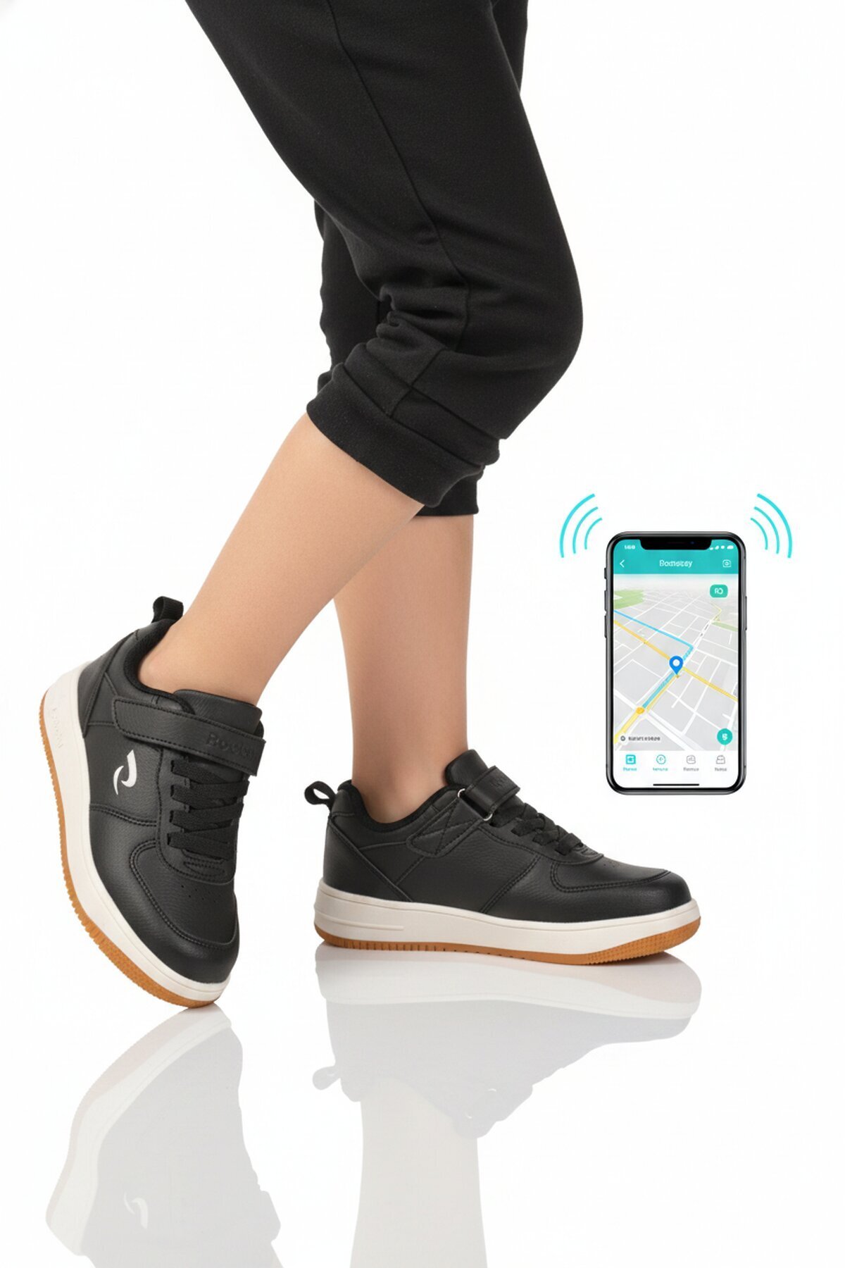 Siyah Unisex Çocuk Spor Ayakkabı Follow 0914 P