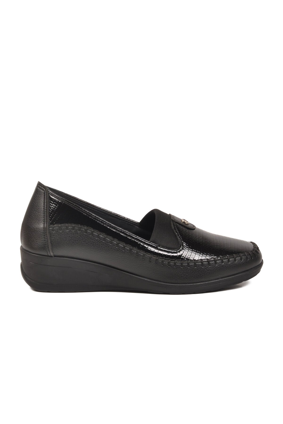 Kadın Siyah Kalın Tabanlı Ofis ve Günlük Casual Ayakkabı Loafer PC-54947