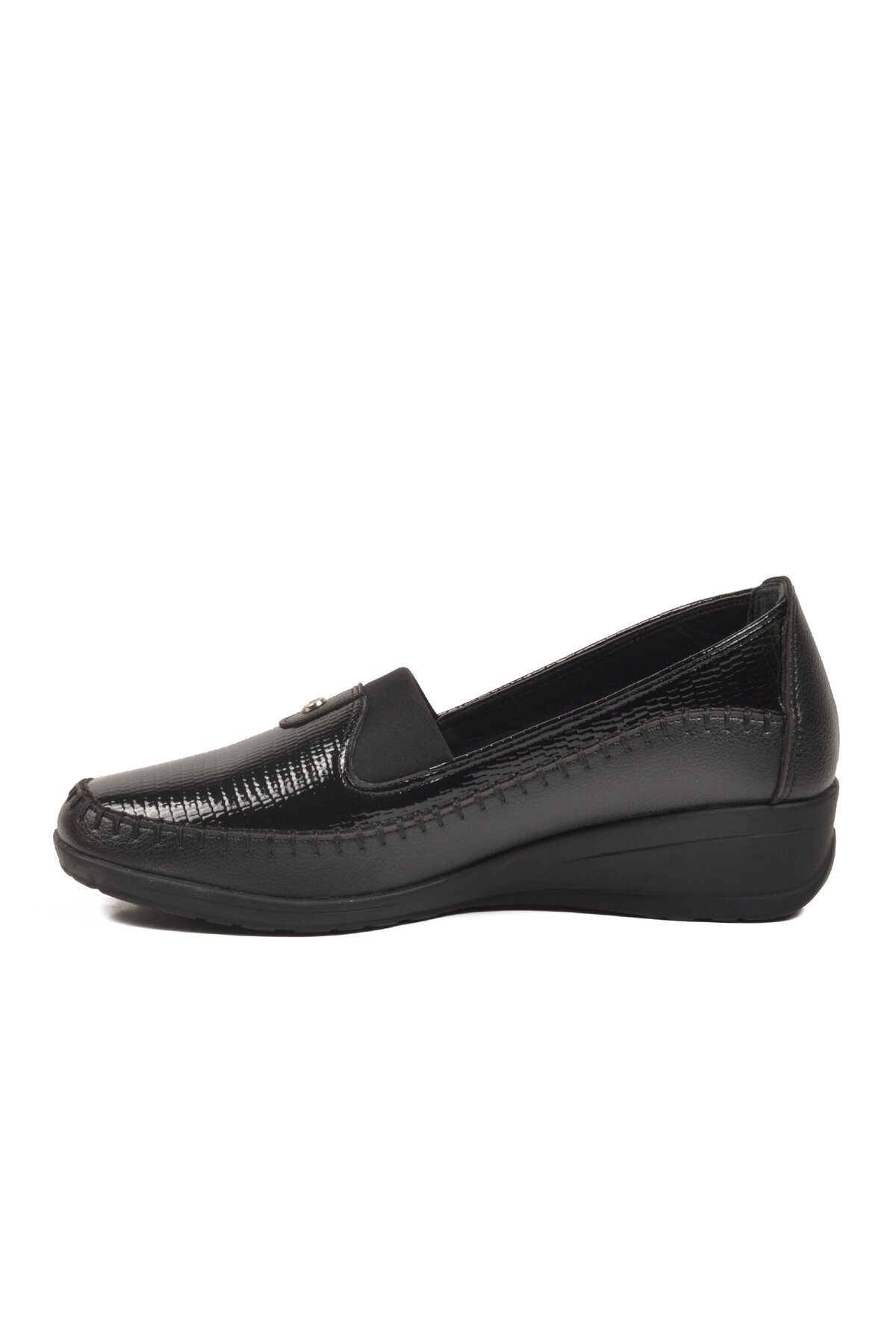 Kadın Siyah Kalın Tabanlı Ofis ve Günlük Casual Ayakkabı Loafer PC-54947