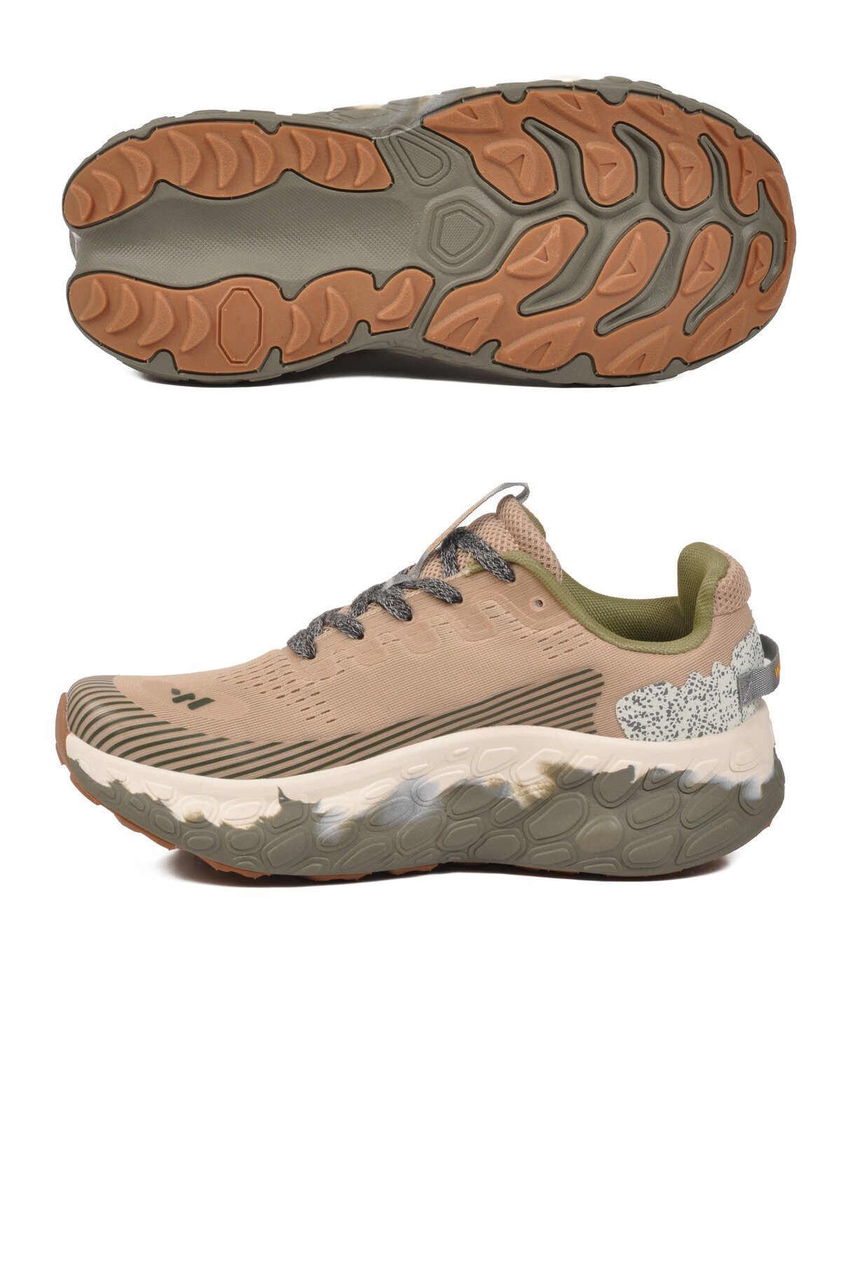 Bej Fileli Hafif Rahat Hafızalı Kalın Tabanlı Unisex Yürüyüş ve  Spor Ayakkabı Sneaker Flystep G
