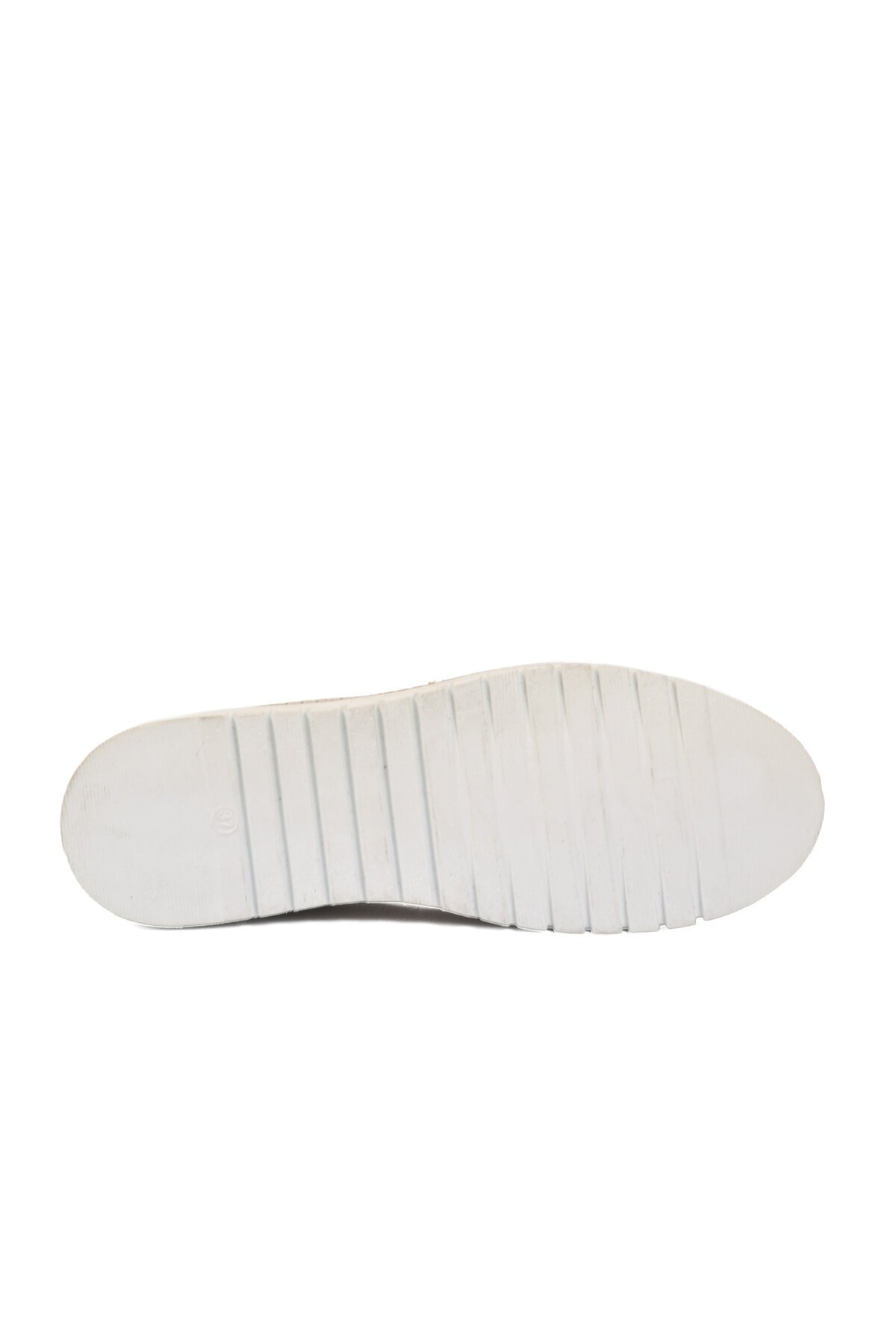 Bej Hakiki Deri Anatomik Rahat Yan Lastikli Kadın Casual Loafer Ayakkabı Z281