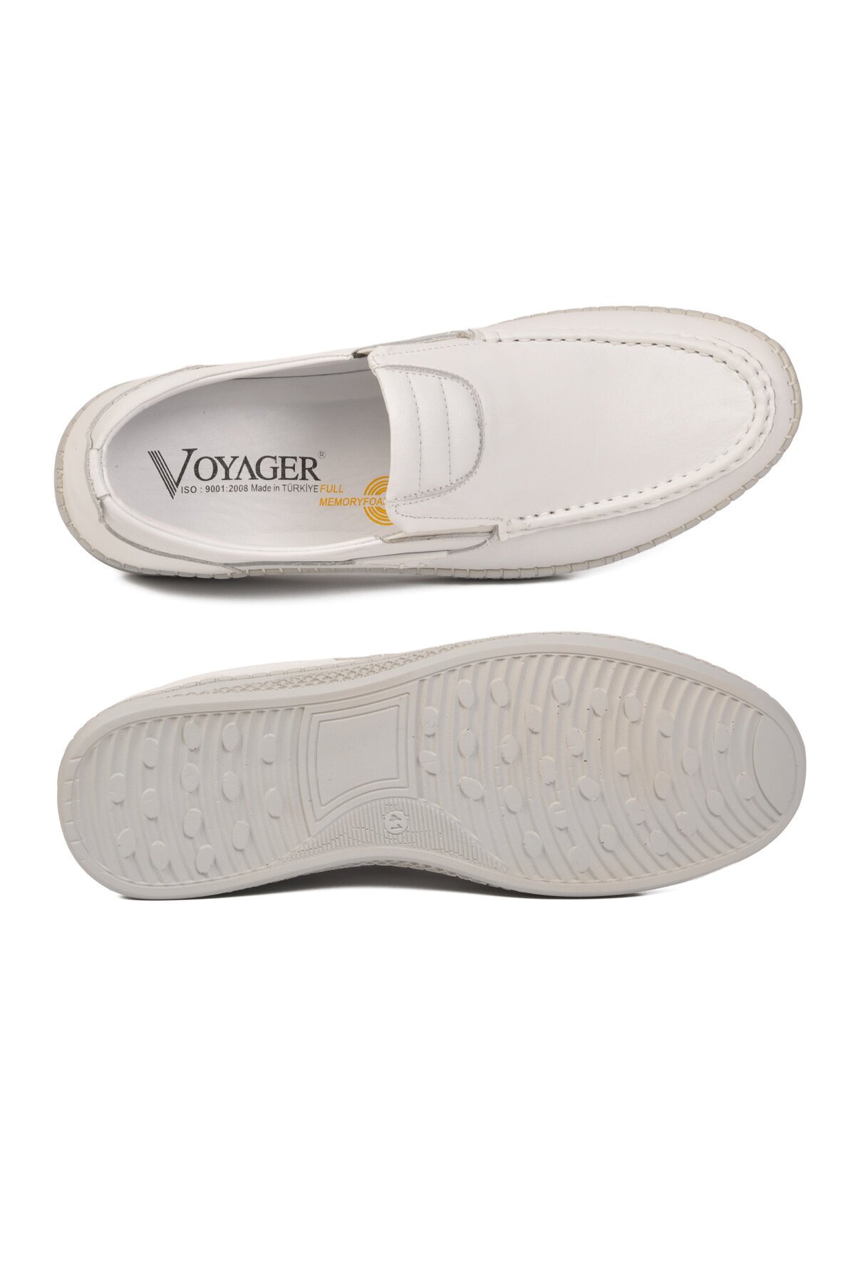 Beyaz Erkek Smart Casual Ayakkabı Hakiki Deri Hafızalı Rahat Taban Şık Loafer M741 M