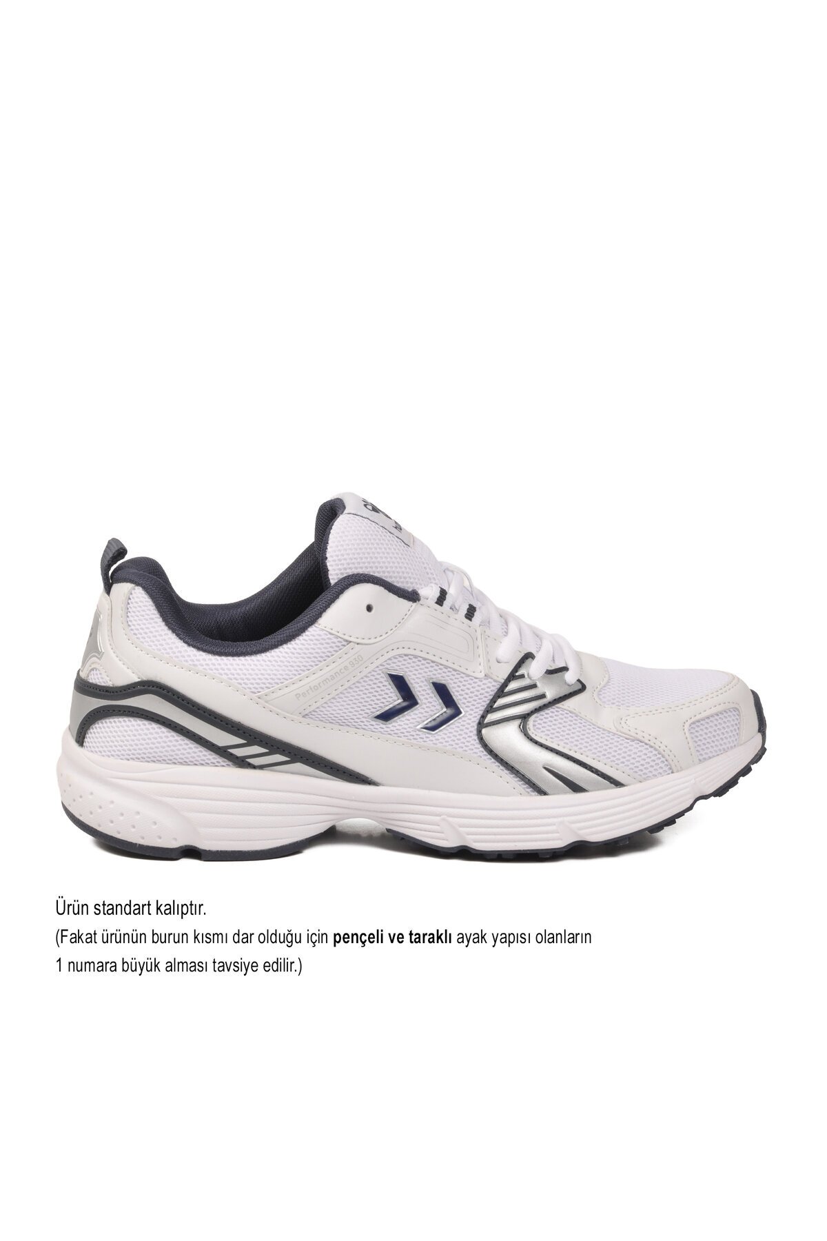 Beyaz-Lacivert Nefes Alabilen File Detaylı Hafif Taban Erkek Yürüyüş ve Spor Ayakkabı Sneaker 900911 Hml Performance 930