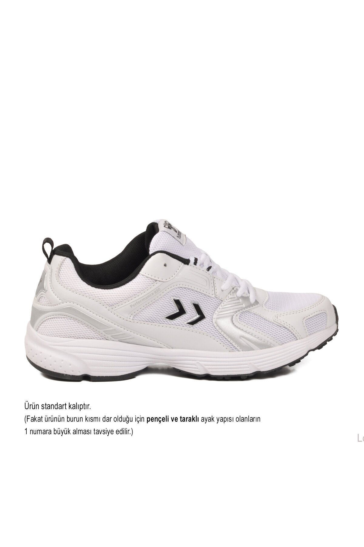 Beyaz-Siyah Nefes Alabilen File Detaylı Hafif Taban Erkek Yürüyüş ve Spor Ayakkabı Sneaker 900911 Hml Performance 930