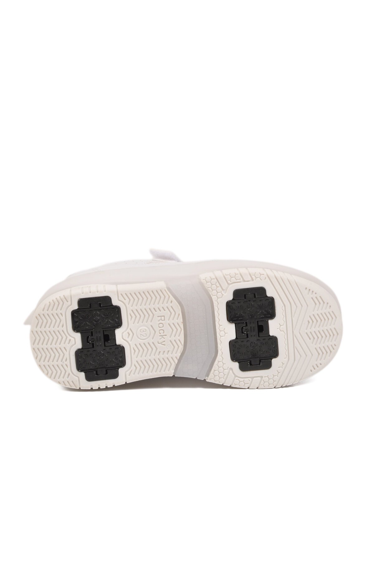 Beyaz Işıklı Ortopedik Unisex Çocuk Patenli Spor Ayakkabı Glow F