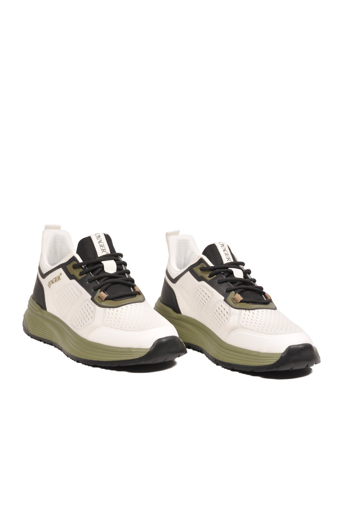 Beyaz Memory Foam Erkek Günlük Yürüyüş Ayakkabısı Triko Sneaker E460 M