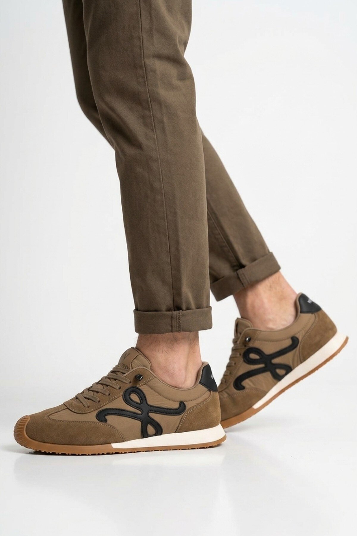 Camel Bağcıklı Hafızalı Tabanlı Retro Stil Erkek Günlük Ayakkabı Sneaker E472 M