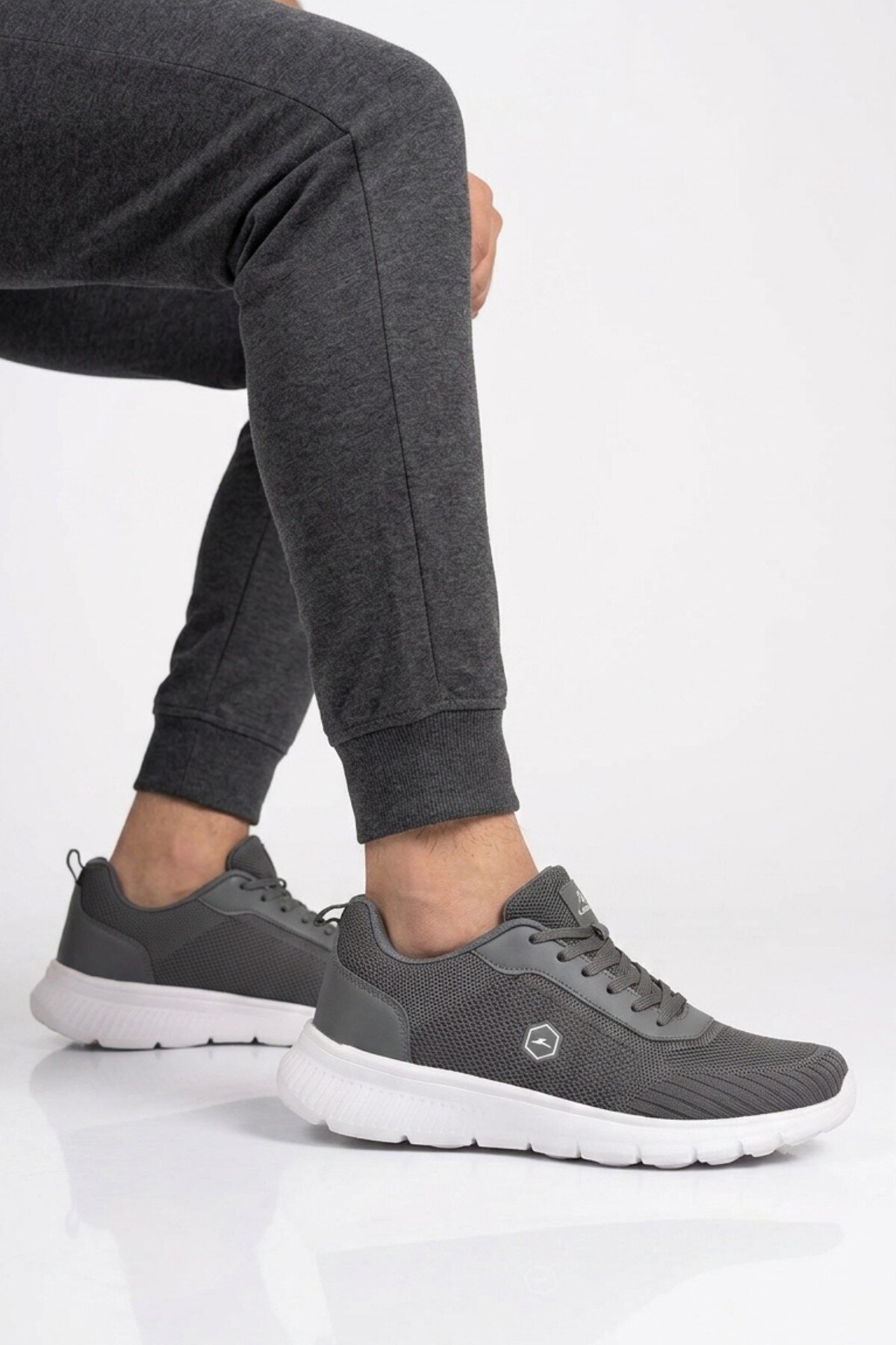Erkek Füme Günlük Spor Ayakkabı Hafif Rahat Tabanlı Bağcıklı Sneaker 26108