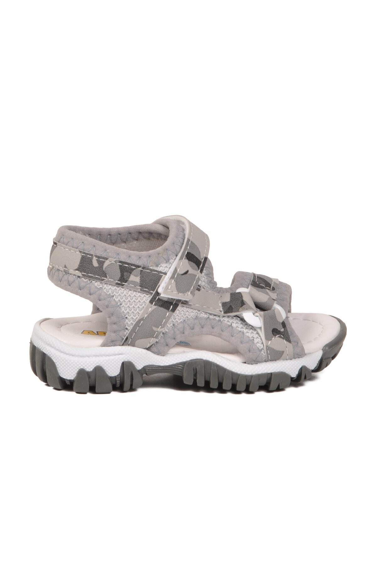 Gri-Kamuflaj Ortopedik Bebek Sandalet 25T104 B