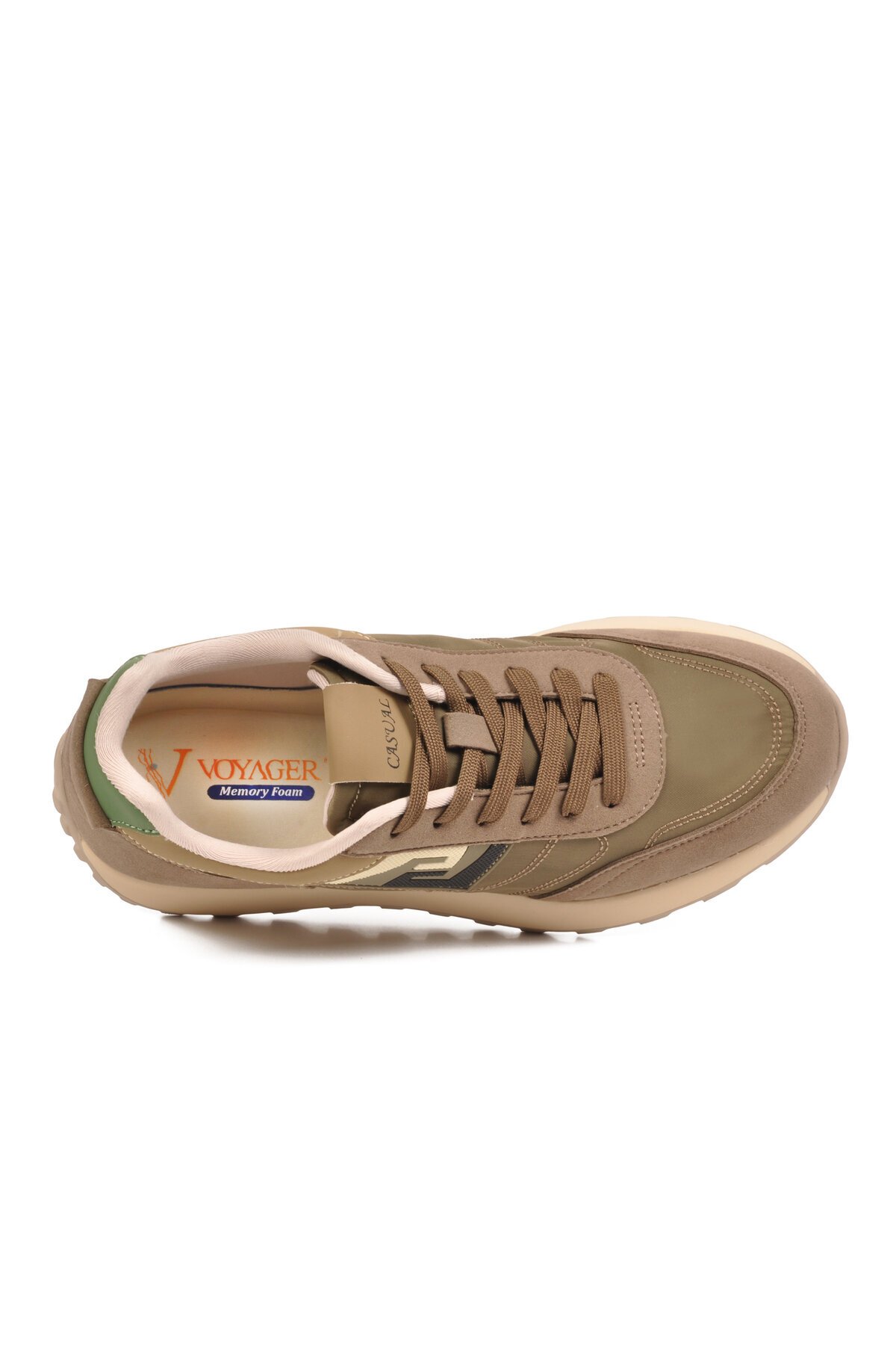 Haki Hafızalı Taban Erkek Bağcıklı Sneaker Hafif Rahat Günlük Ayakkabı E144 M