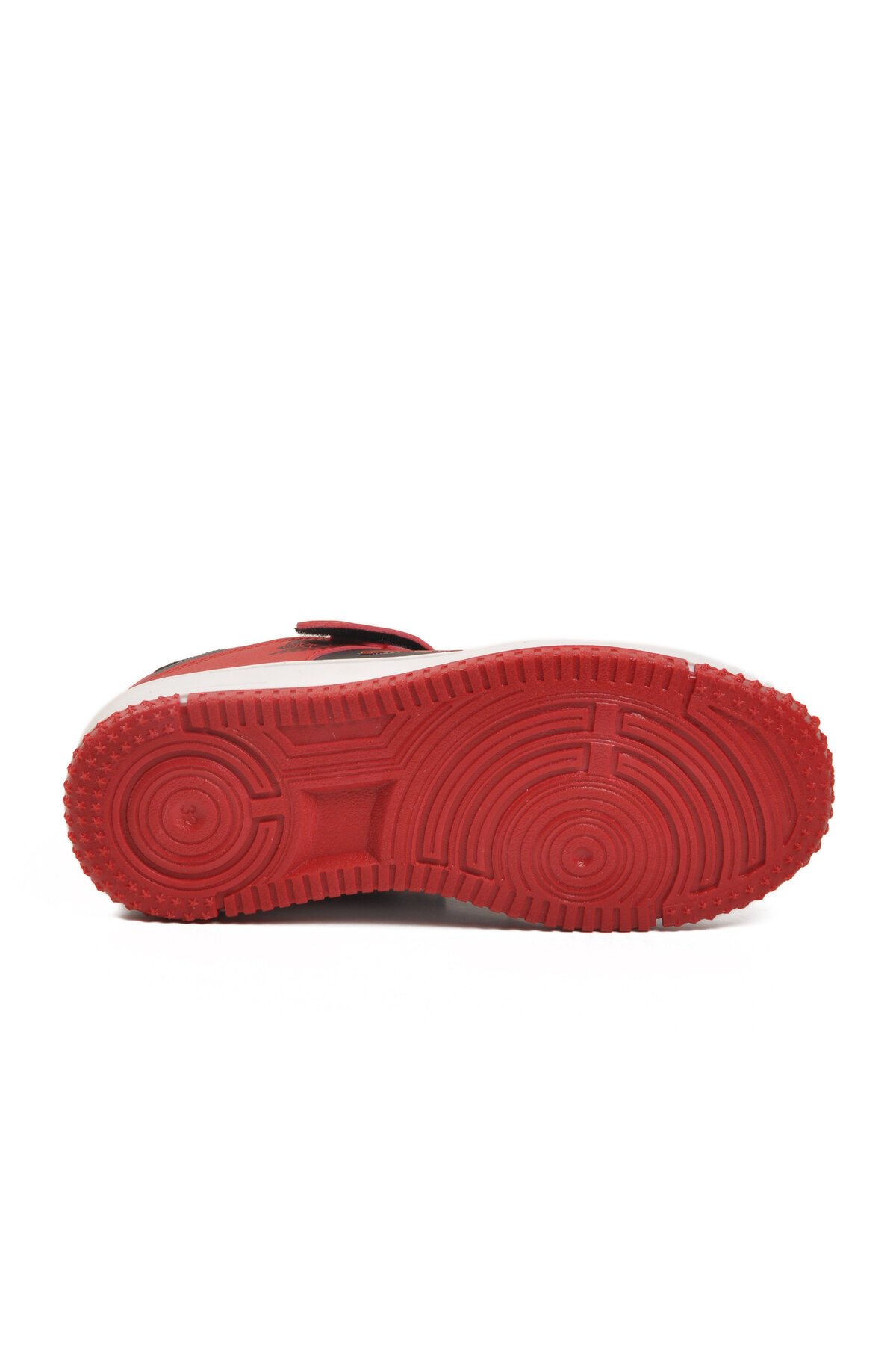 Kırmızı-Siyah Çocuk Cırt Cırtlı Basketbol Sneaker Spor Ayakkabı
