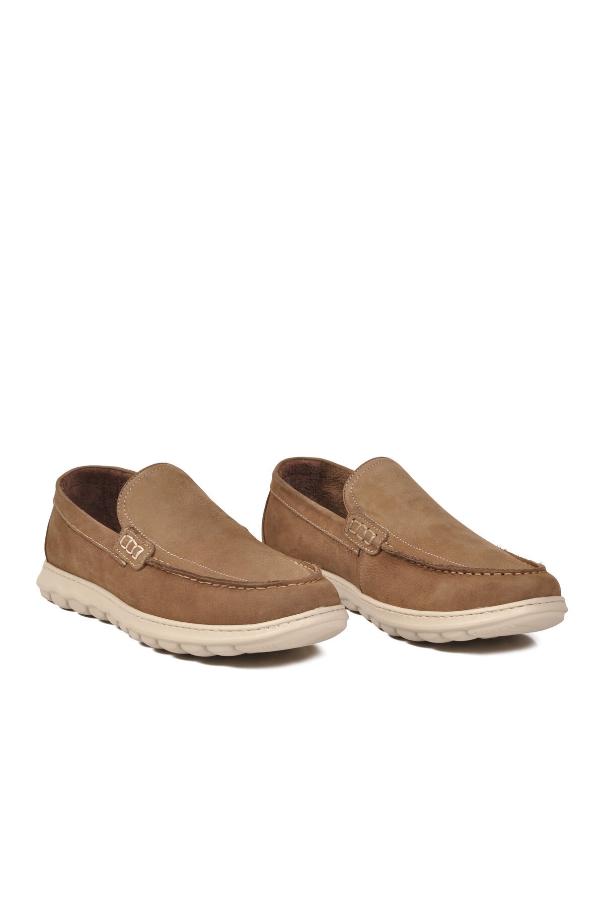 Kum Nubuk Hakiki Deri Anatomik Tabanlı Erkek Casual Ayakkabı Loafer M732