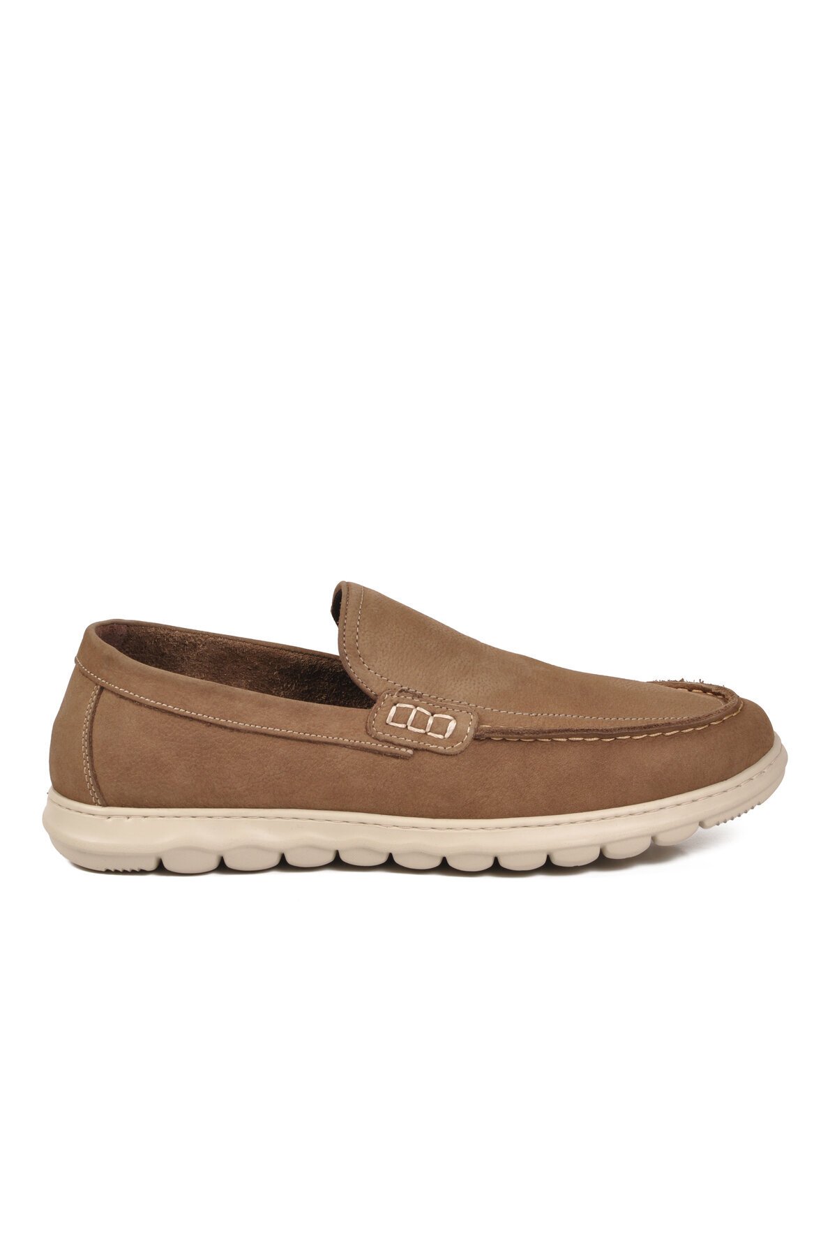 Kum Nubuk Hakiki Deri Anatomik Tabanlı Erkek Casual Ayakkabı Loafer M732