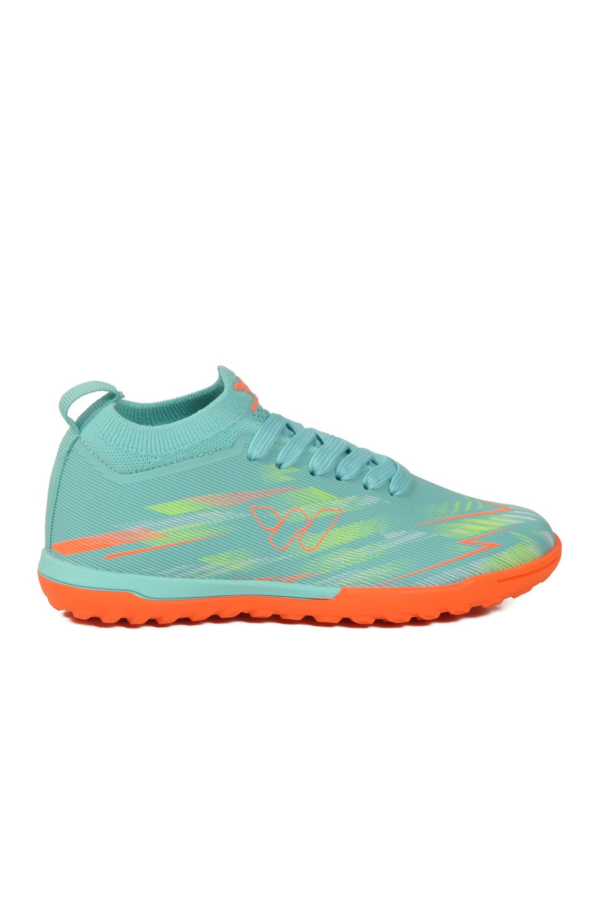 Mint Çoraplı Bağcıklı Unisex Çocuk Futbol Ayakkabısı Halı Saha Strike F