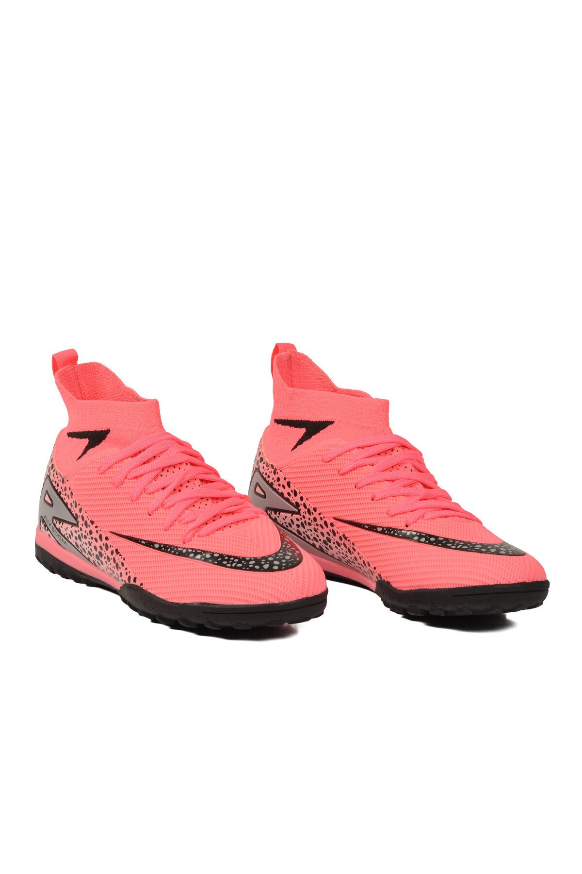 Pembe-Siyah Bilekten Sarmalı Unisex Halı Saha Futbol Ayakkabısı 610 Süperfly G