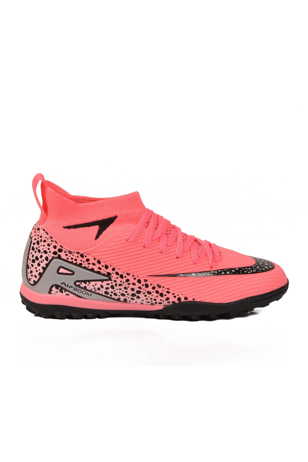 Pembe-Siyah Bilekten Sarmalı Unisex Halı Saha Futbol Ayakkabısı 610 Süperfly G