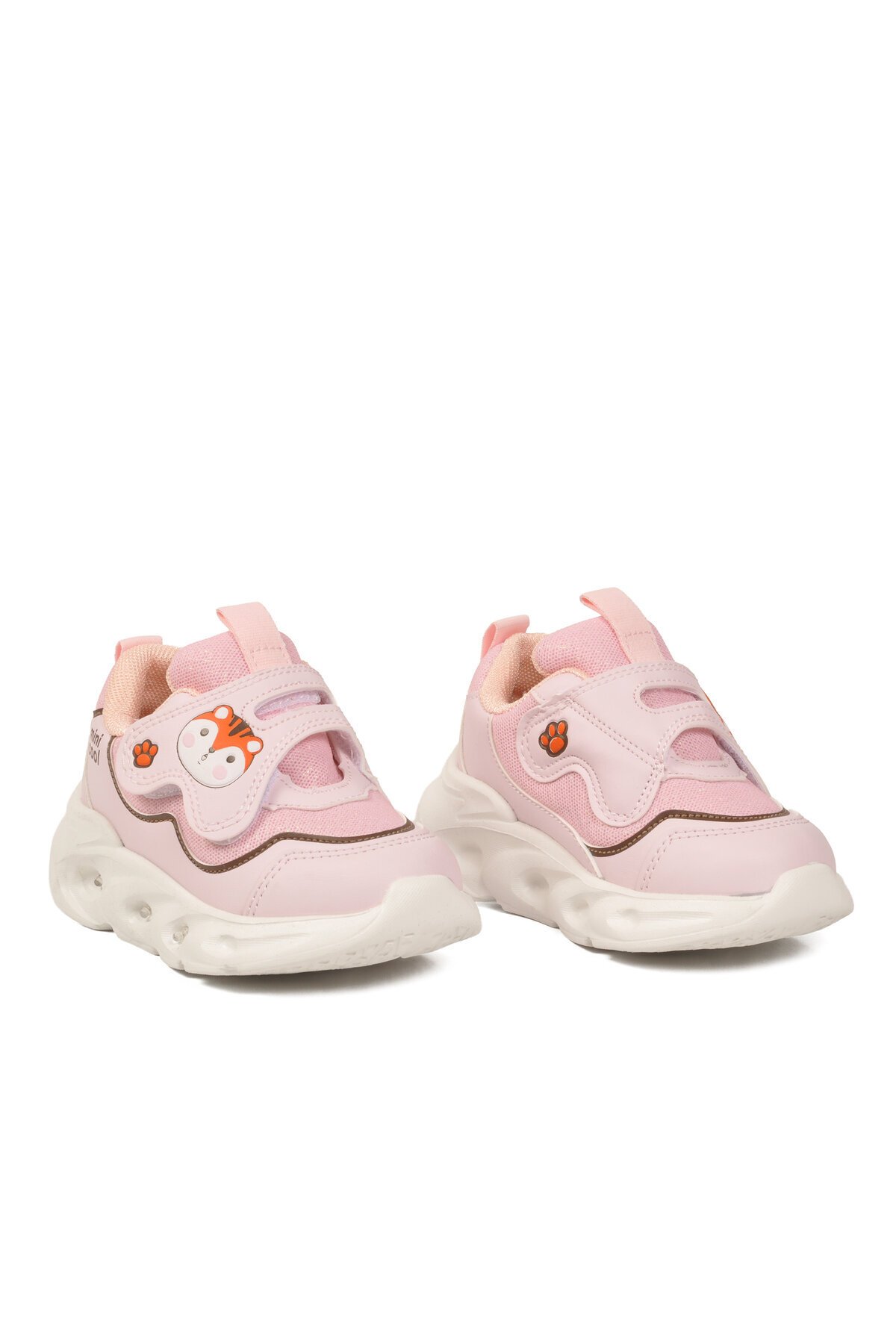 Pudra Cırtlı Işıklı Anatomik Desenli Bebek İlk Adım ve Spor Ayakkabı Sneaker Aria B