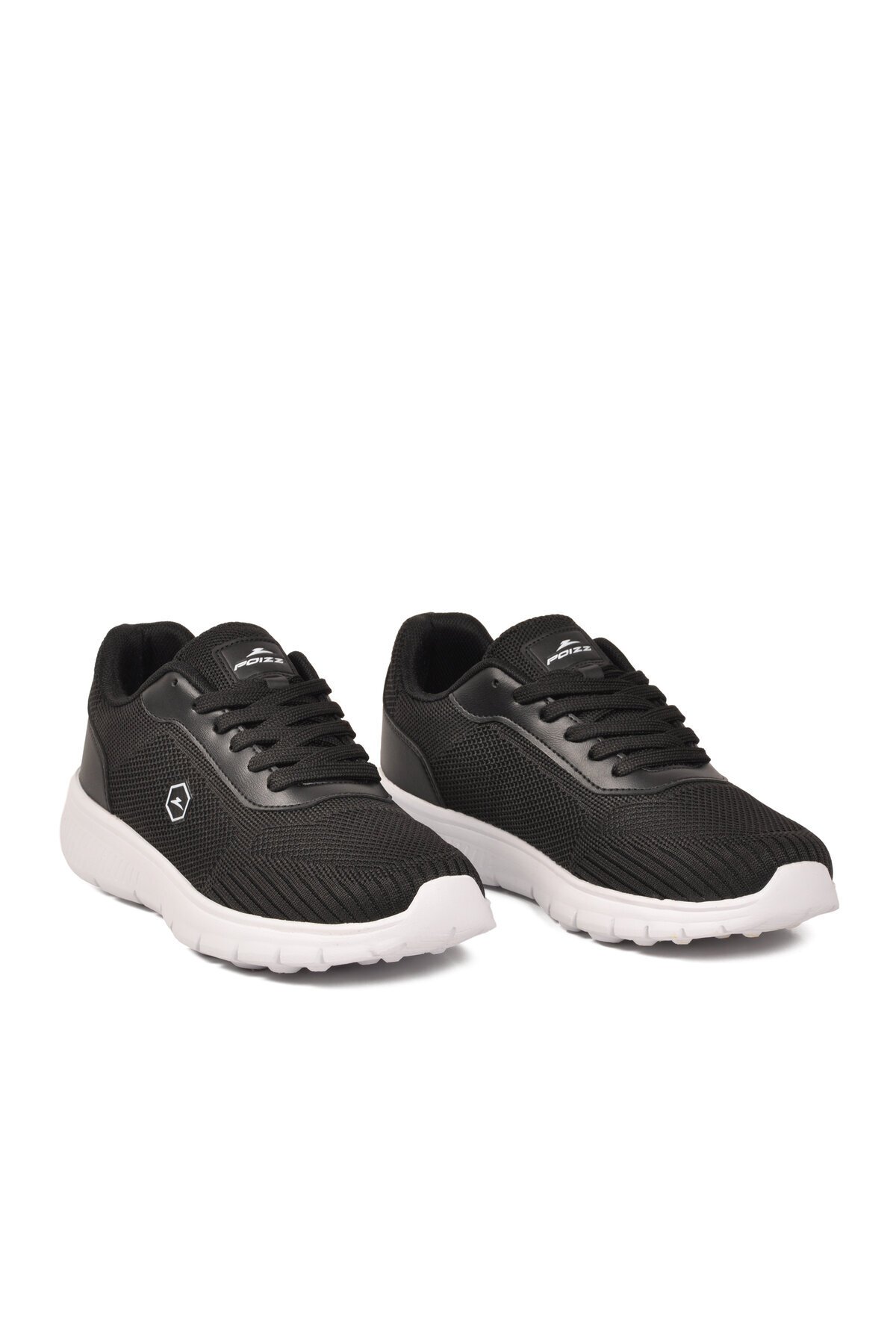 Erkek Siyah-Beyaz Günlük Spor Ayakkabı Hafif Rahat Tabanlı Bağcıklı Sneaker 26108